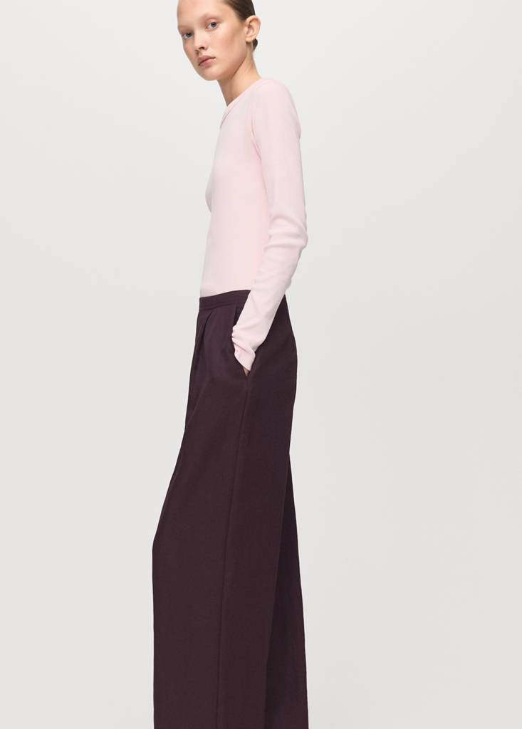 Palazzo trousers — Burgundy