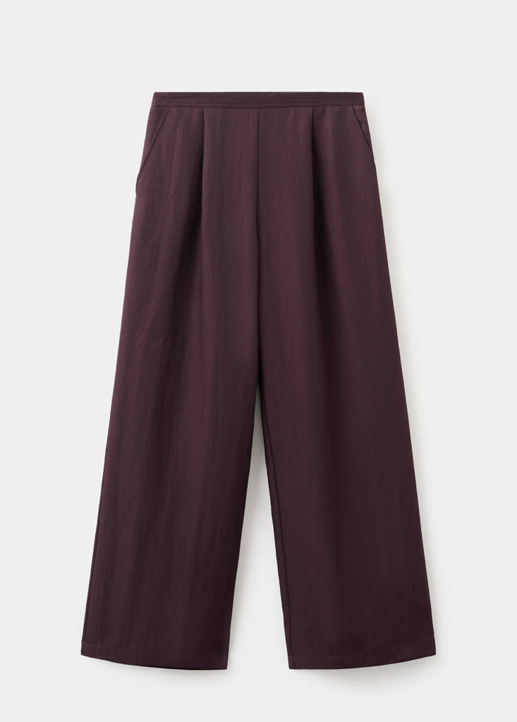 Palazzo trousers — Burgundy