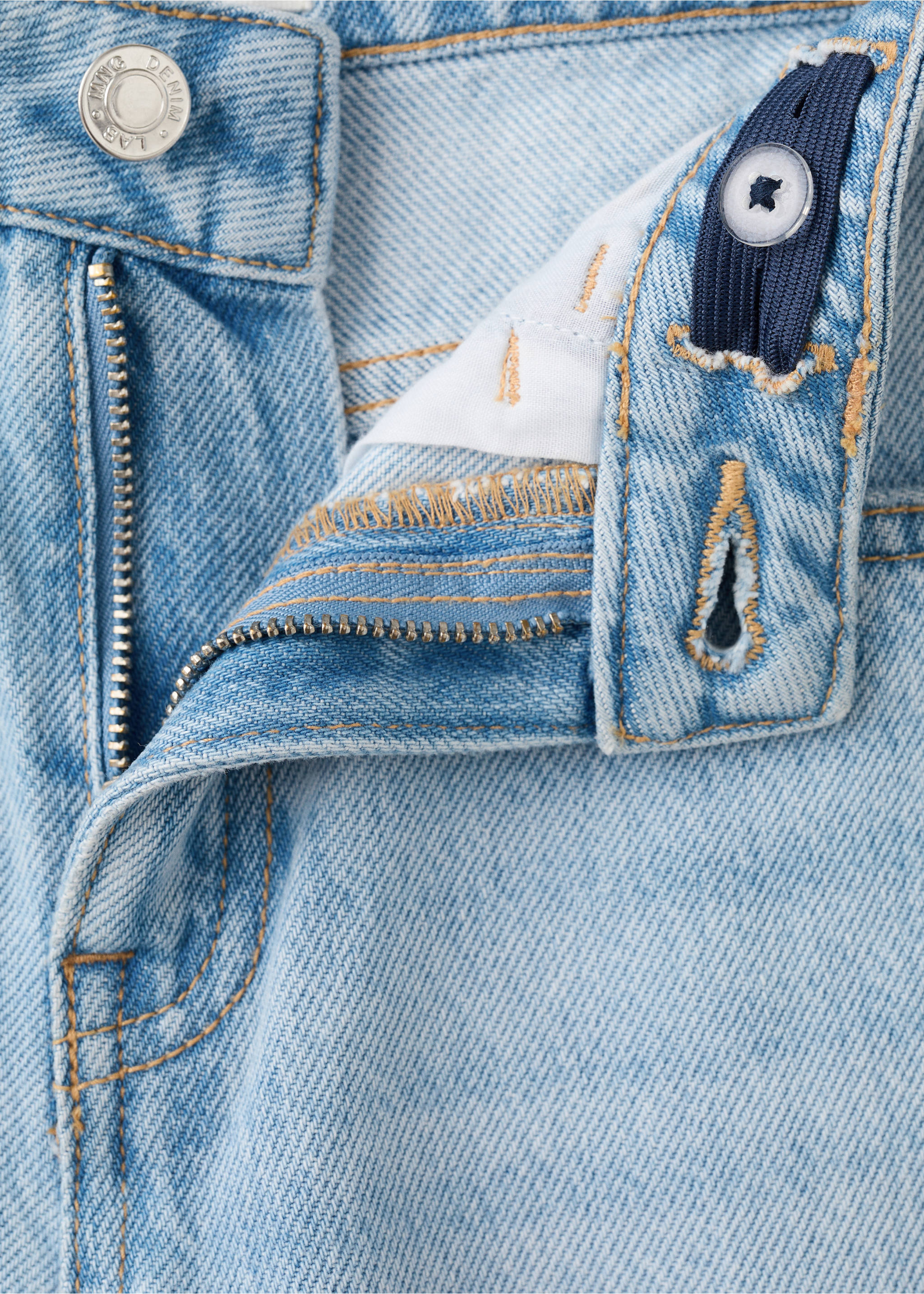 Jeans rectos tiro medio - Detalle del artículo 8, Azul claro. Ref: 27031242-00.