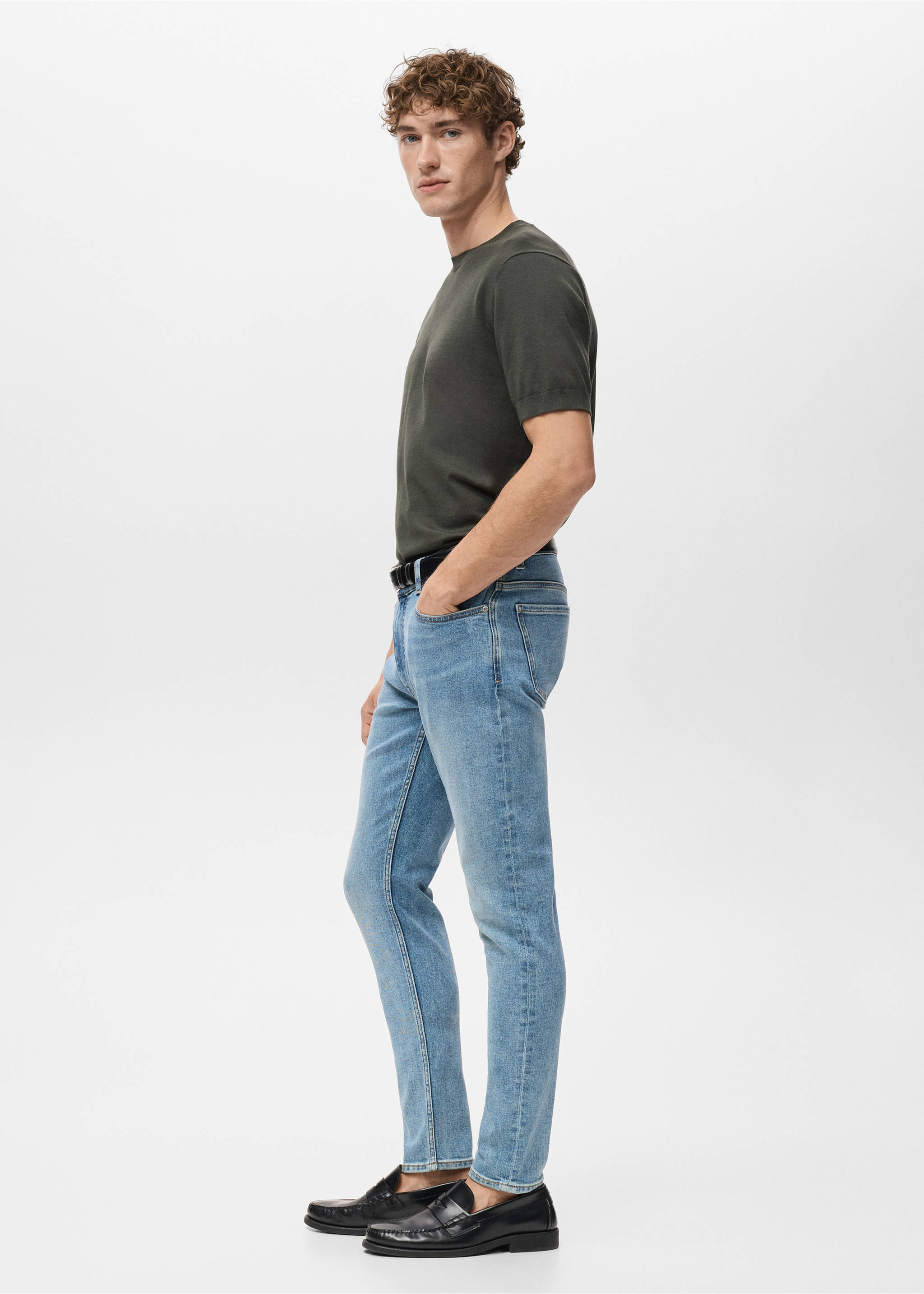 Джинсы-скинни Jude - Деталь изделия 2, Синий средний. Ref: 27031246-00.