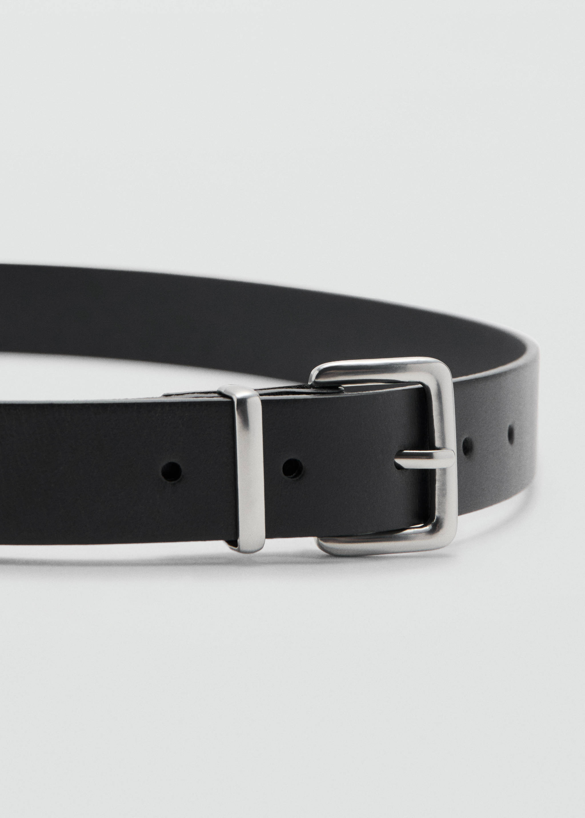 Buckle leather belt - Medium plane
