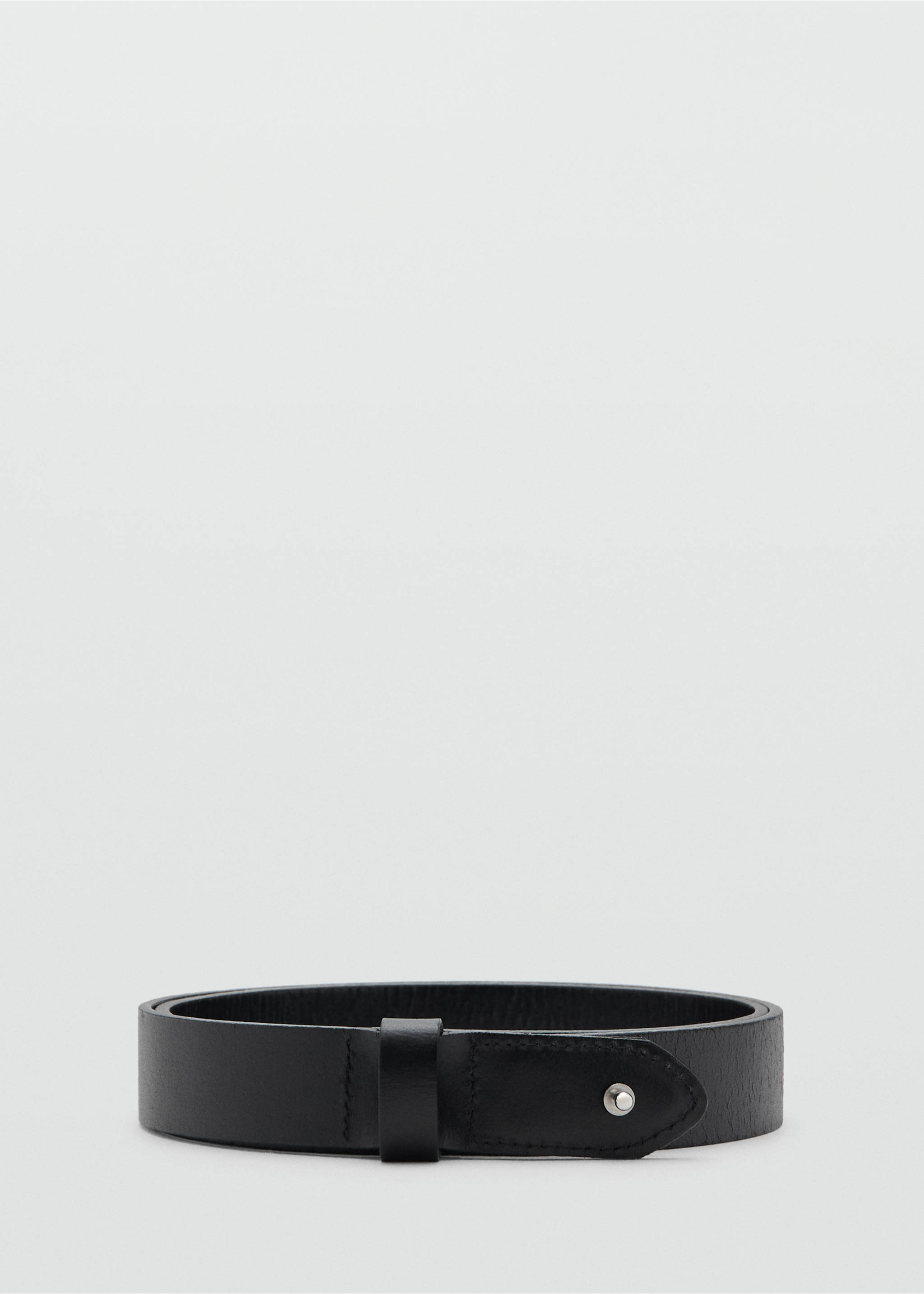 100% leather belt - Article without model, Black. Ref: 27031253-00.
