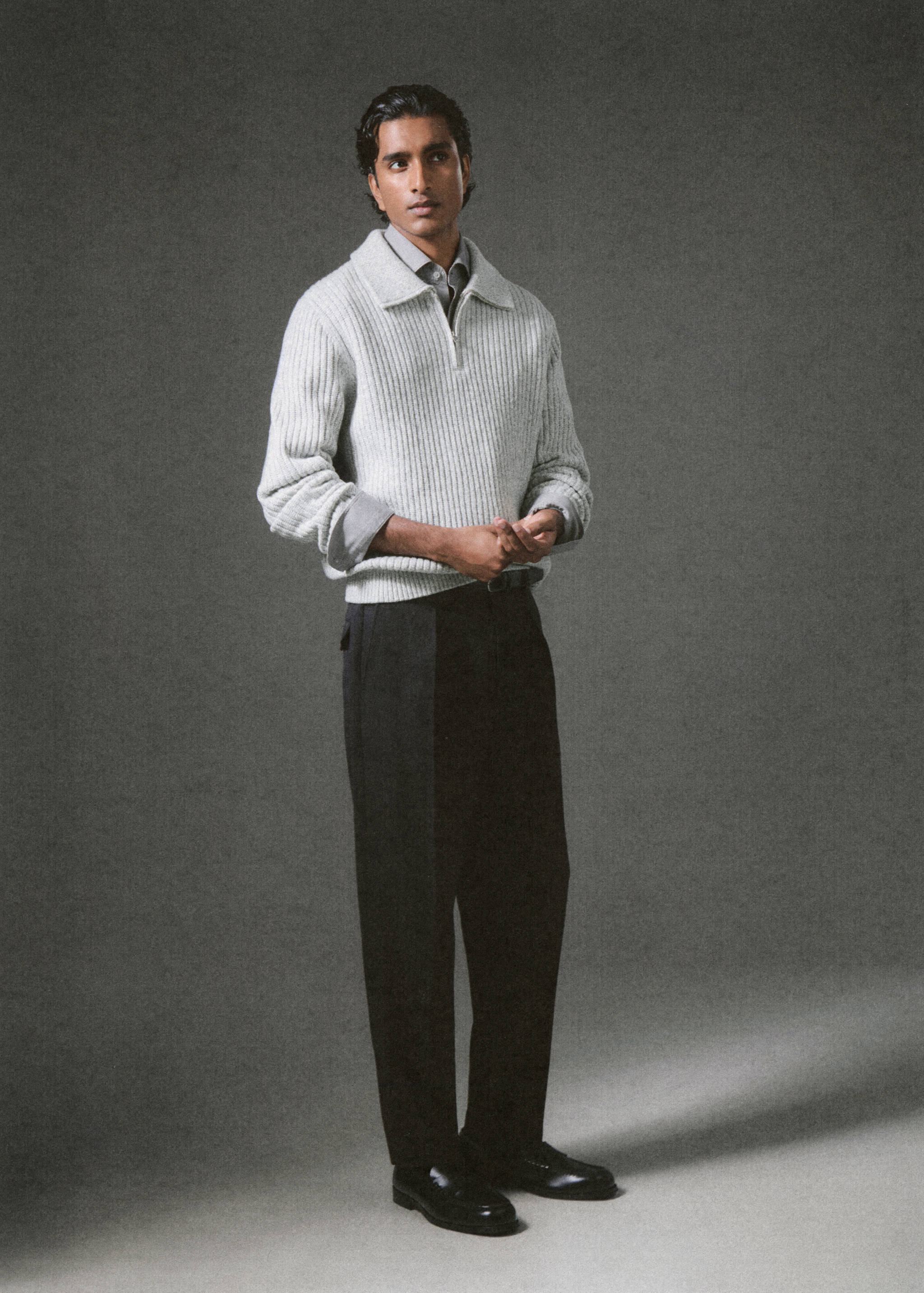 Wool-blend sweater with zip - Details of the article 3