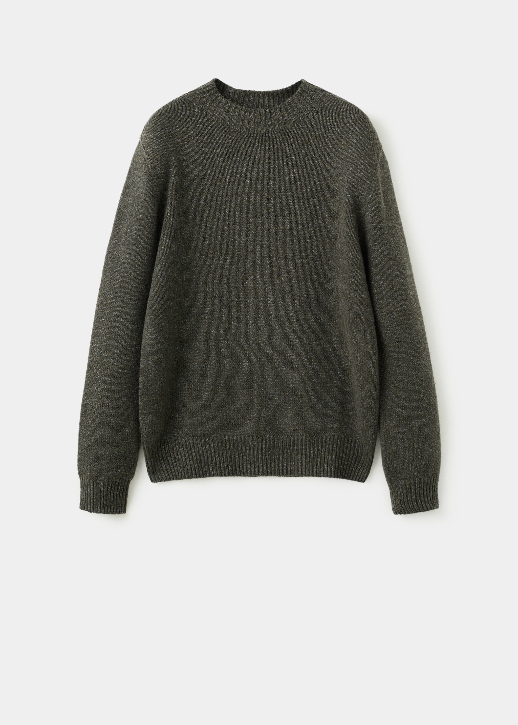 Ribbed-neck wool-blend sweater - Article without model