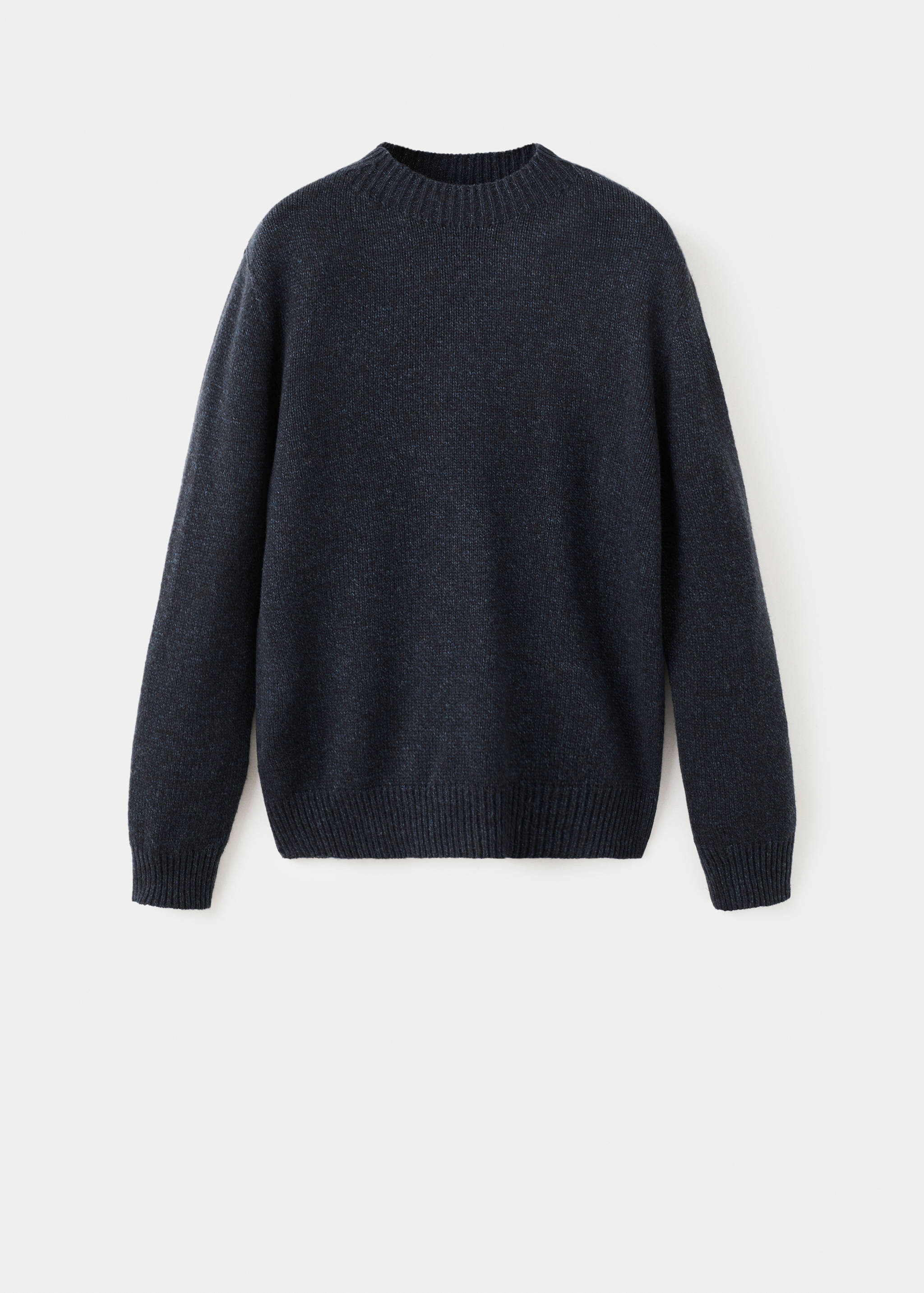 Ribbed-neck wool-blend sweater - Article without model