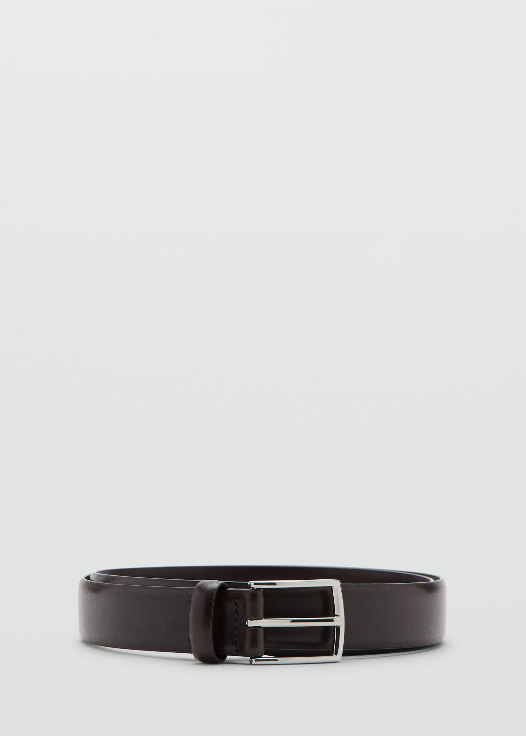 Buckle leather belt - Article without model, Brown. Ref: 27031256-00.