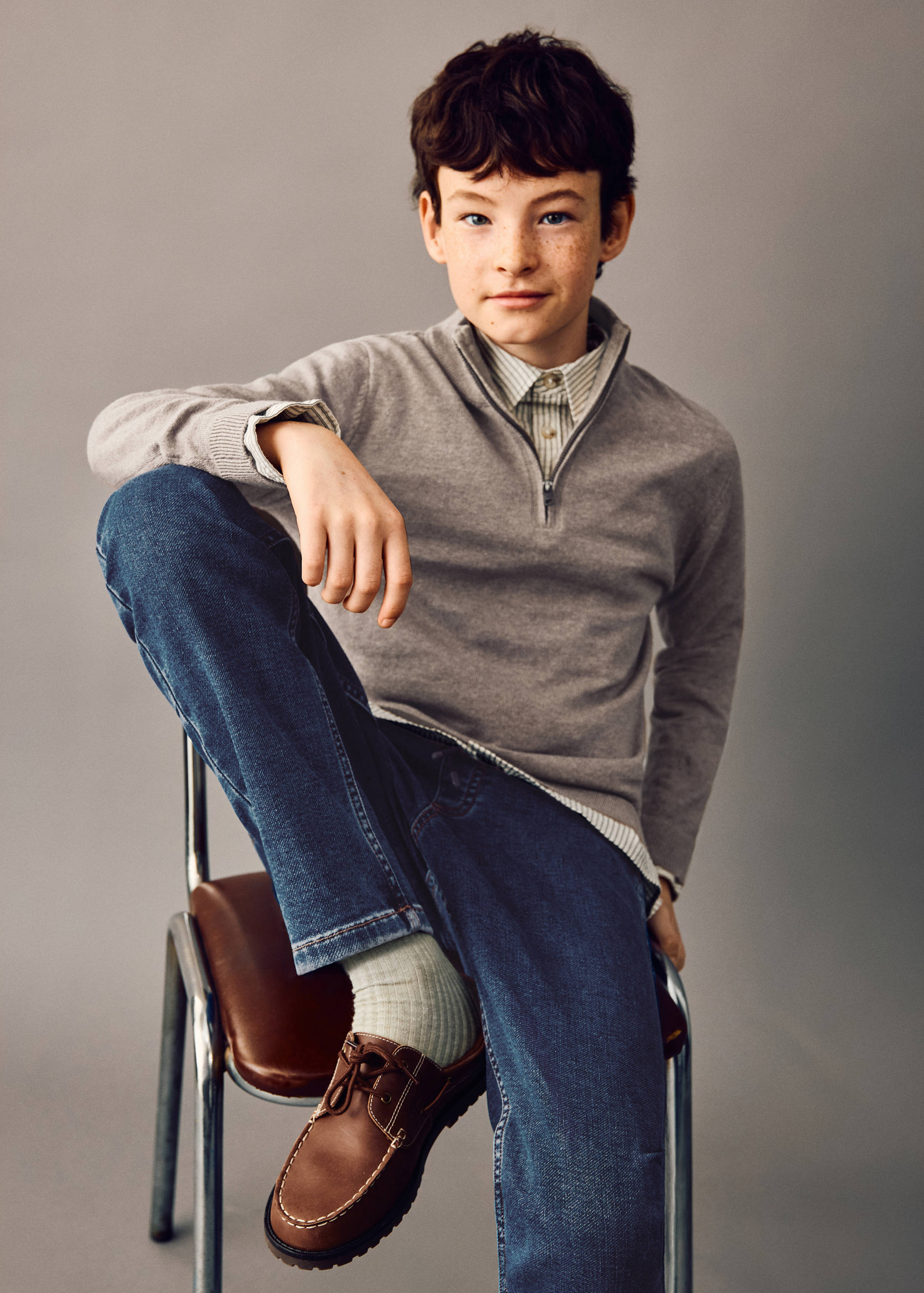 Pull-over col fermeture Éclair - Plan général