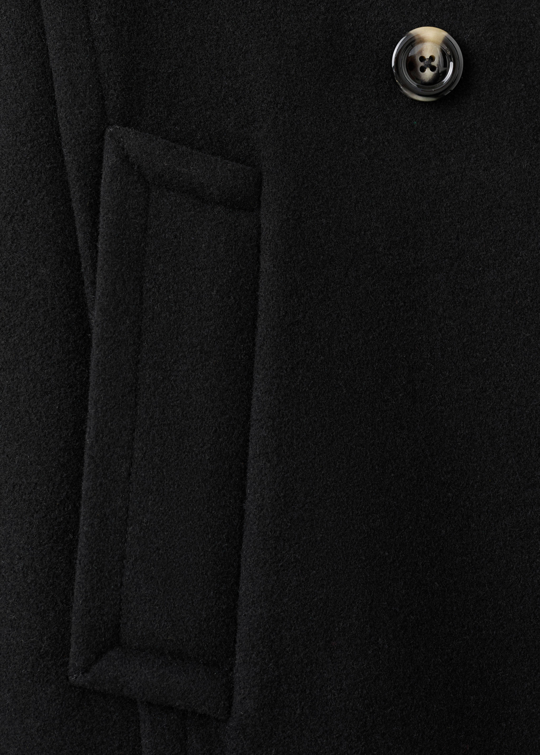 Manteau laine mélangée col cheminée - Détail de l'article 9