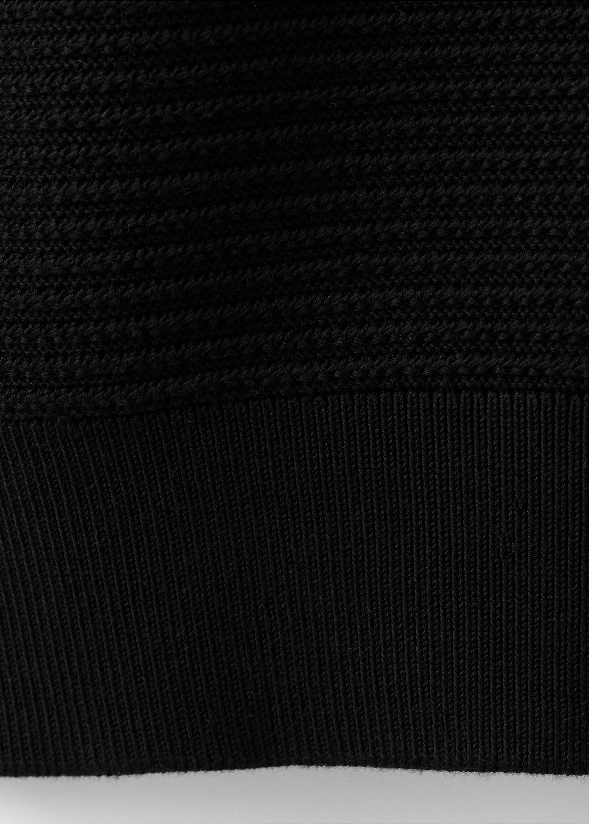 Jersey algodón cuello cremallera - Detalle del artículo 8, Negro. Ref: 27031262-00.