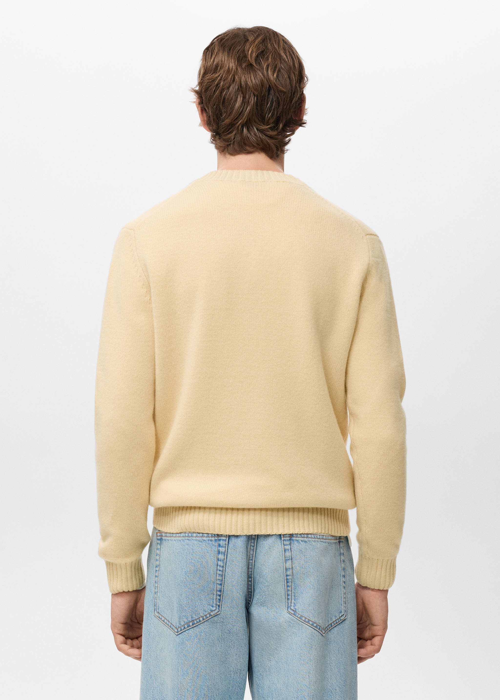 100% Italian wool knitted sweater - Reverse of the article