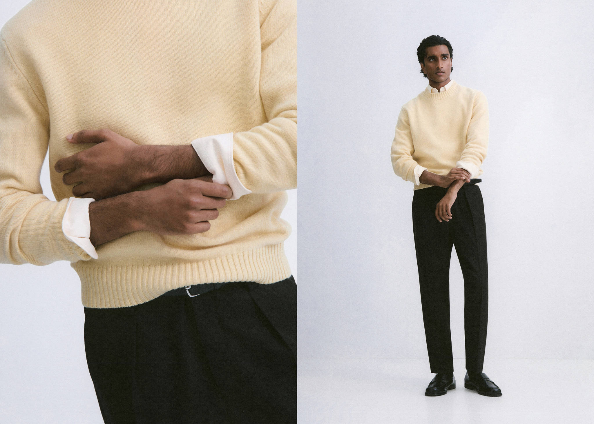 100% Italian wool knitted sweater - Panoramic plane