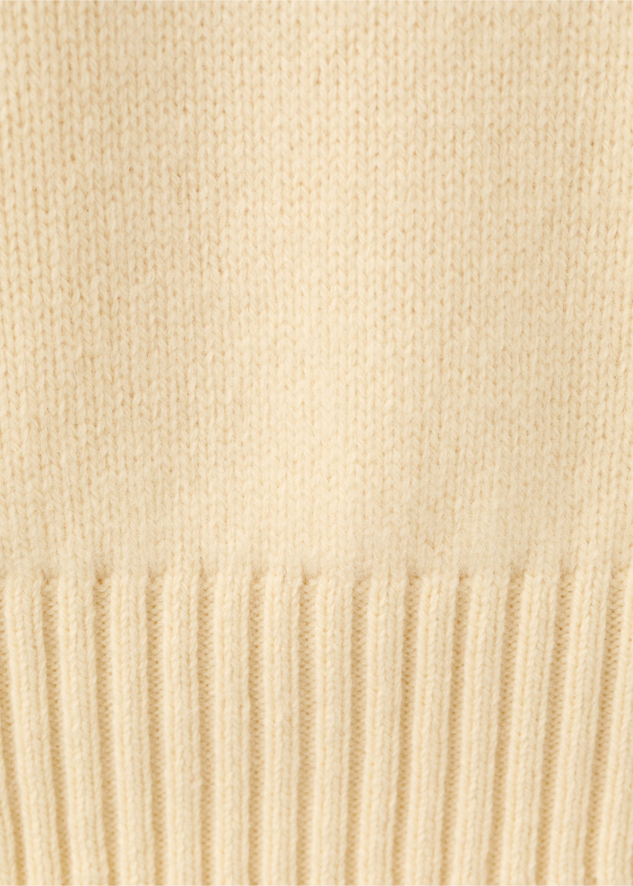100% Italian wool knitted sweater - Details of the article 0, Pastel Yellow. Ref: 27031263-00.