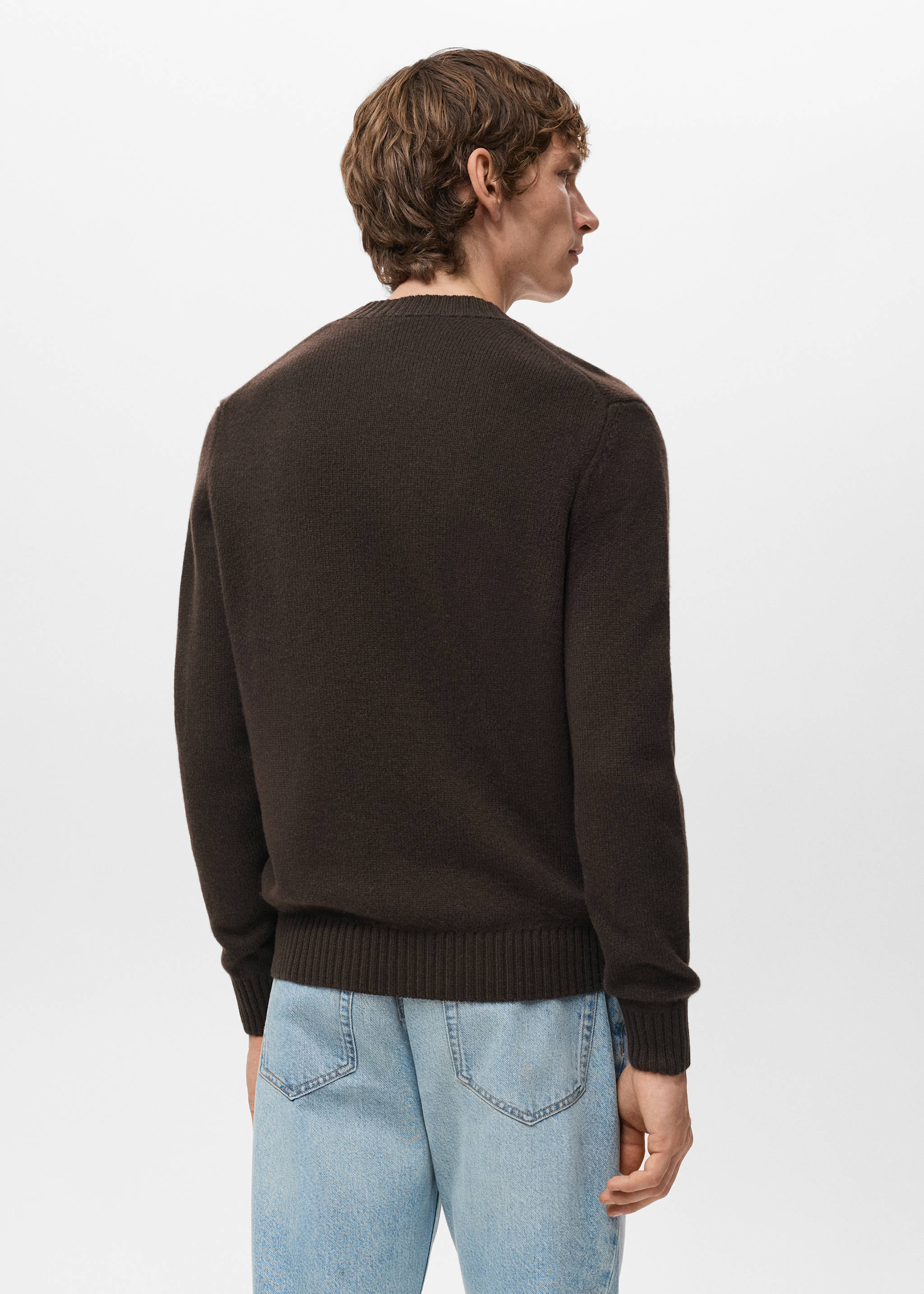 100% Italian wool knitted sweater - Reverse of the article