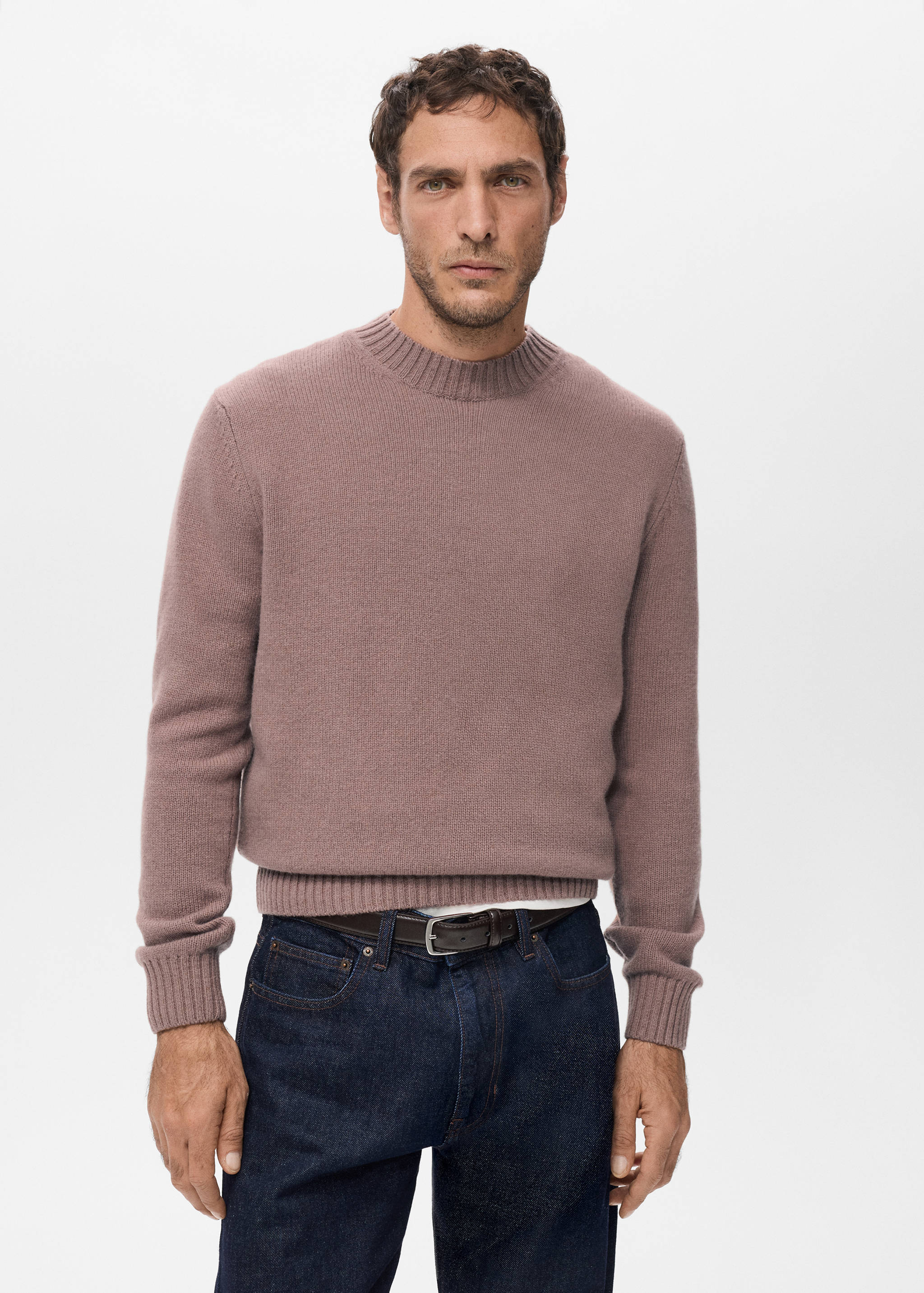 100% Italian wool knitted sweater - Medium plane