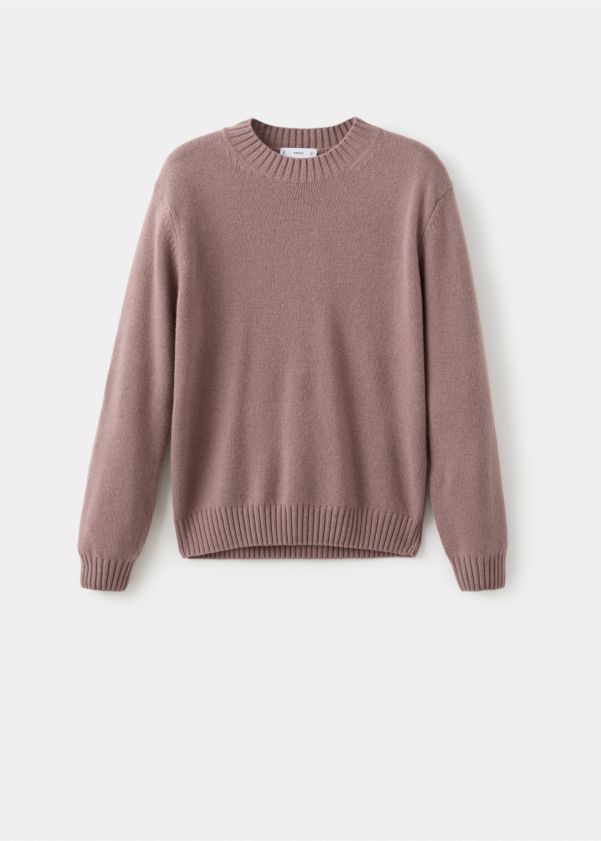 100% Italian wool knitted sweater - Article without model, Pale Pink. Ref: 27031263-00.