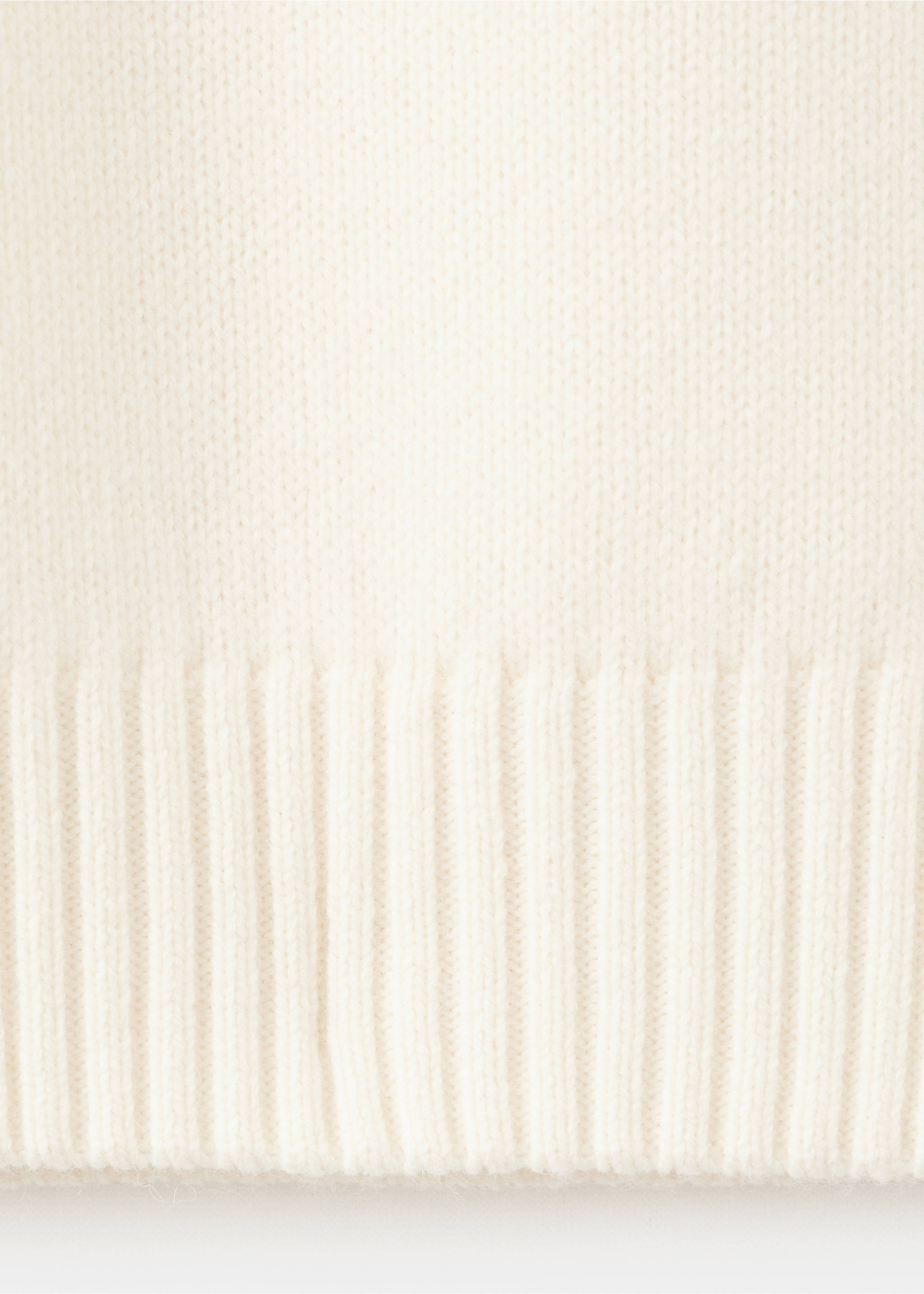 100% Italian wool knitted sweater - Details of the article 0, Ecru. Ref: 27031264-00.