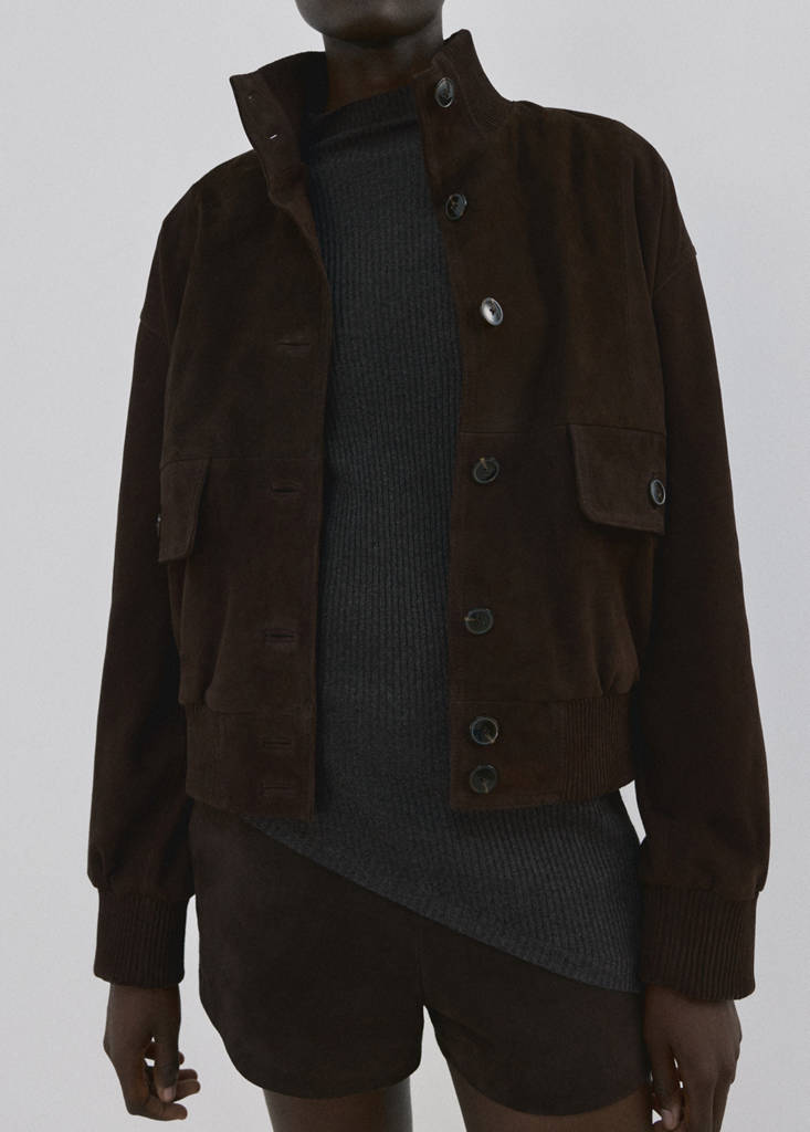 Sweater with asymmetrical turtleneck — Charcoal
