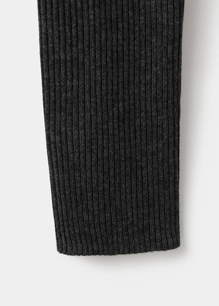 Sweater with asymmetrical turtleneck — Charcoal