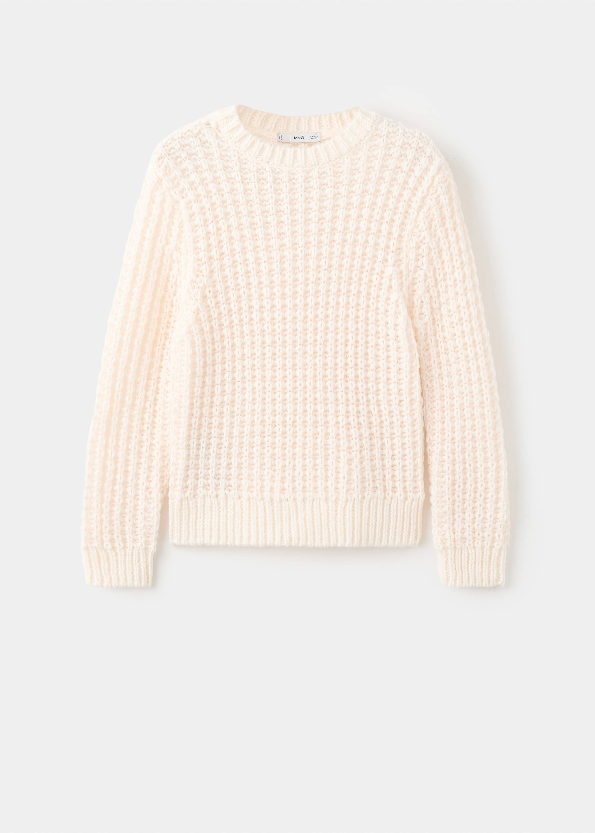 Openwork knit sweater - Article without model, Ecru. Ref: 27031270-00.