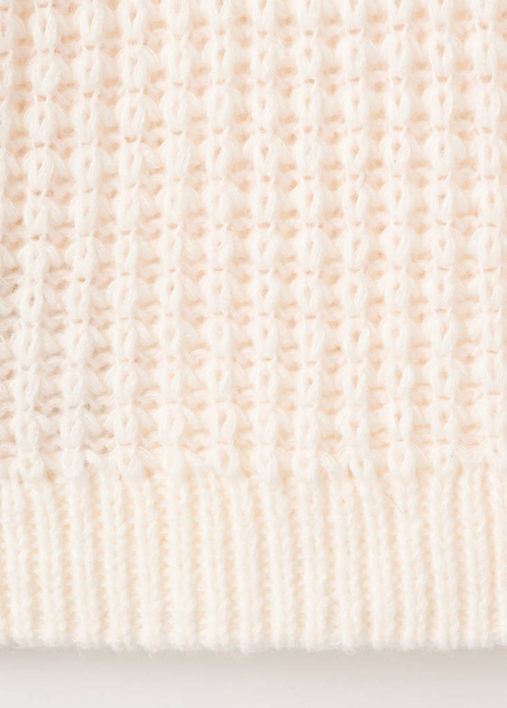 Openwork knit sweater — Ecru