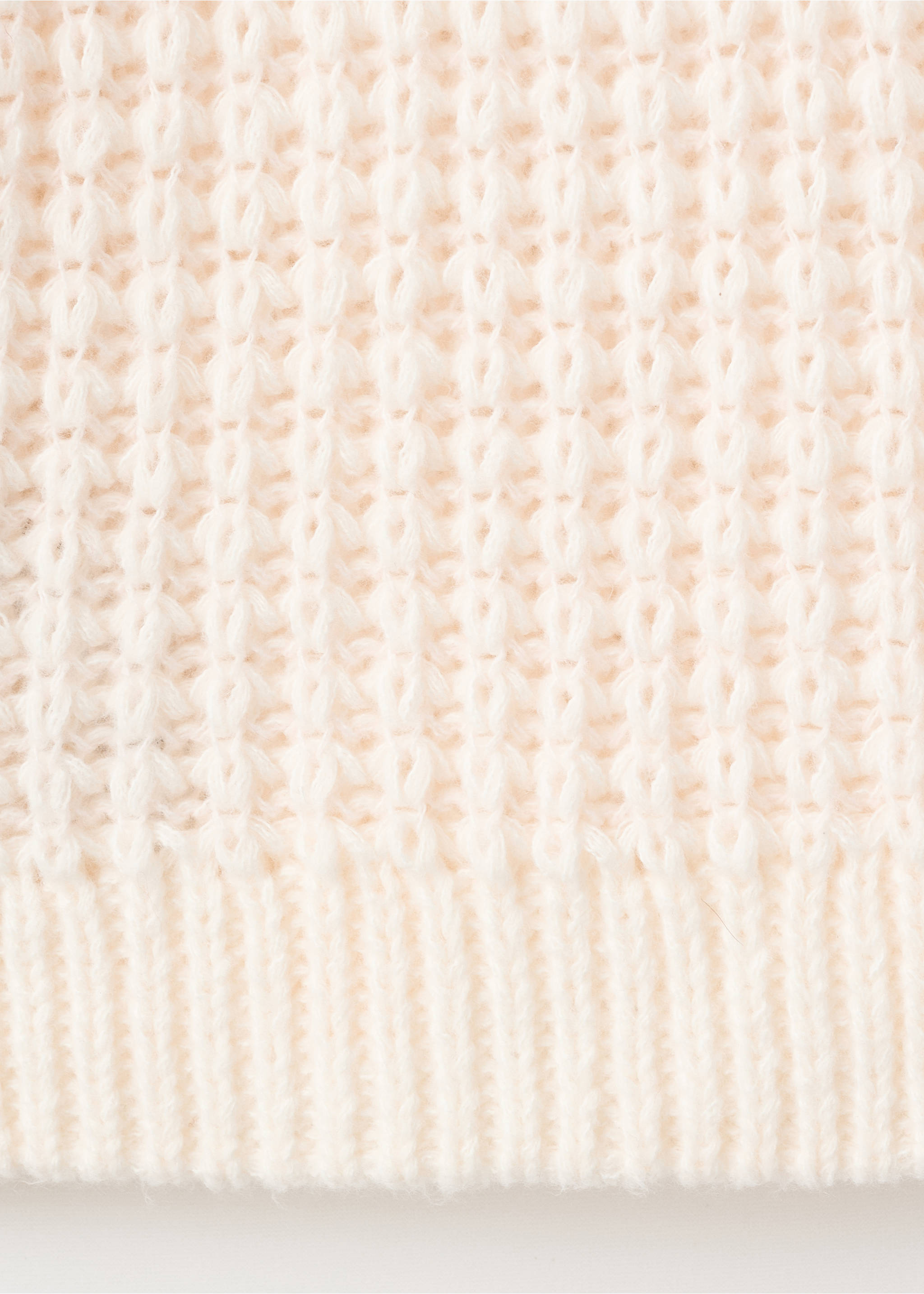 Openwork knit sweater - Details of the article 0, Ecru. Ref: 27031270-00.