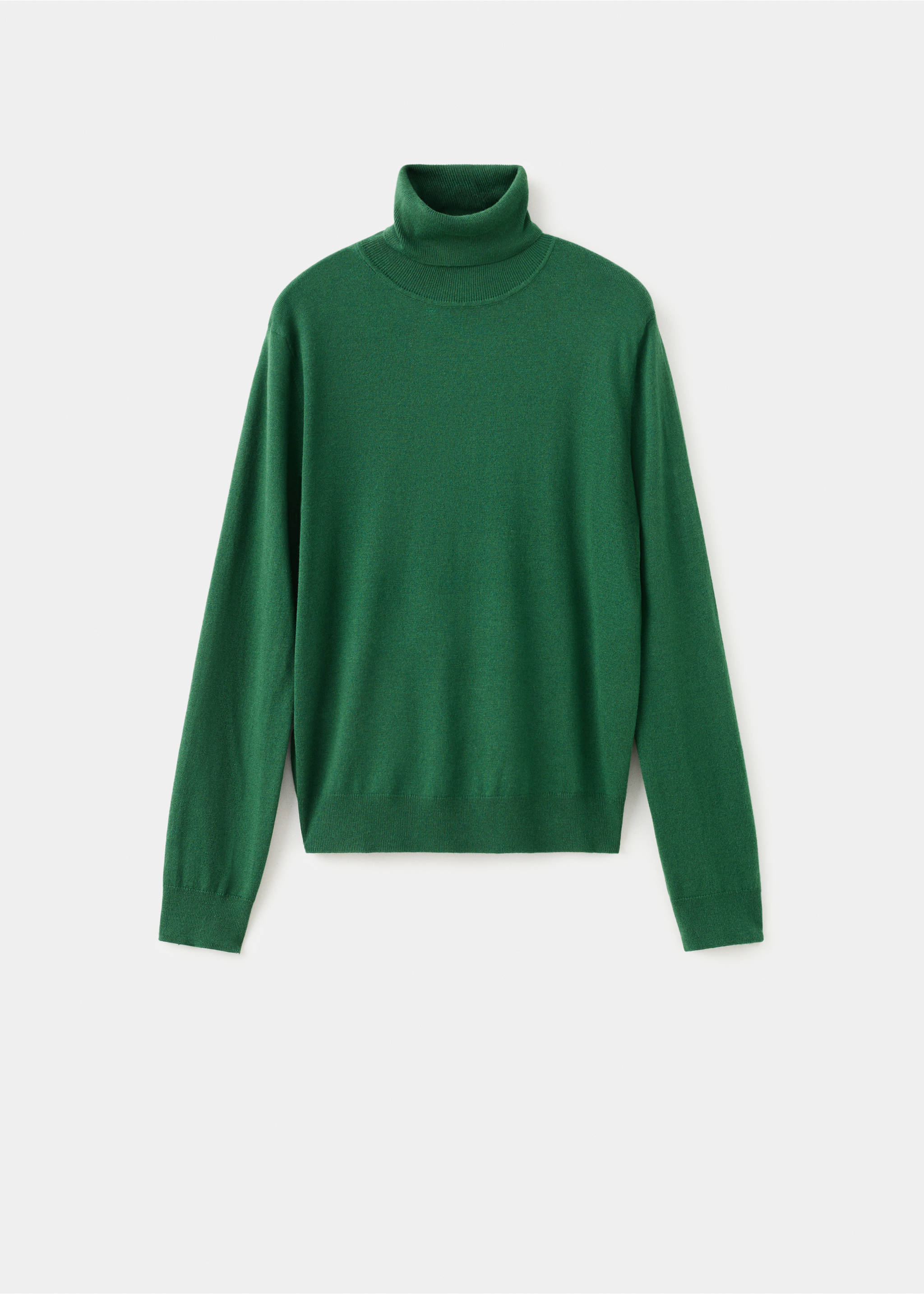 Sweater rajutan leher tinggi - Barang tanpa model, Hijau Tua. Ref: 27031274-00.