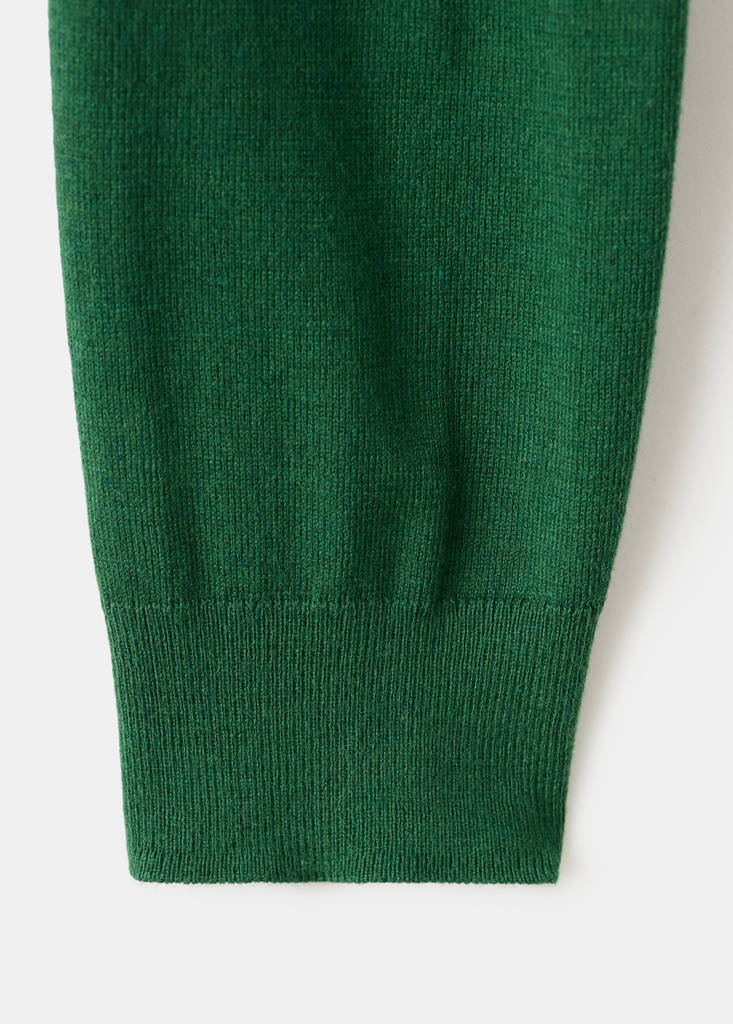 Turtleneck knitted sweater — Dark Green