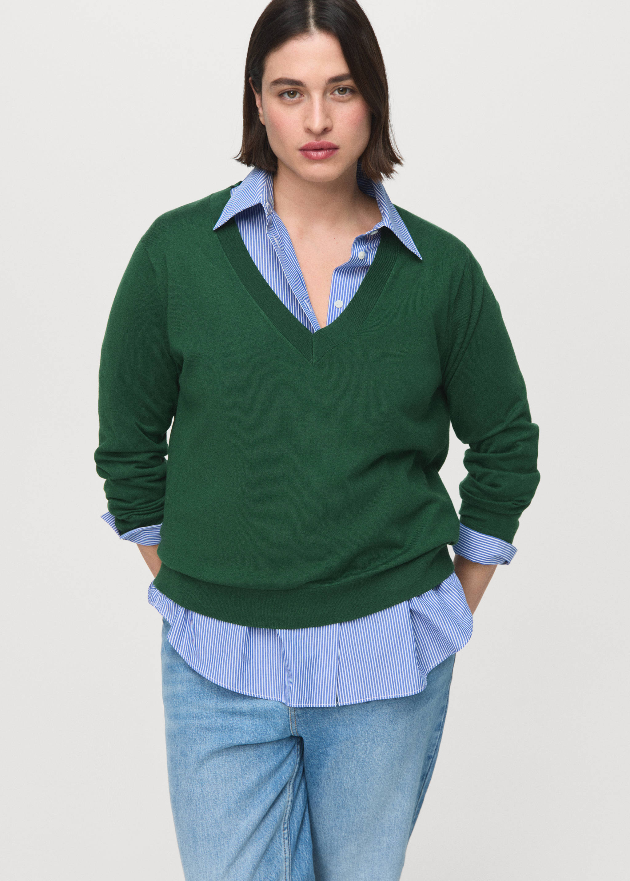 V-neck knit sweater - Details of the article 5