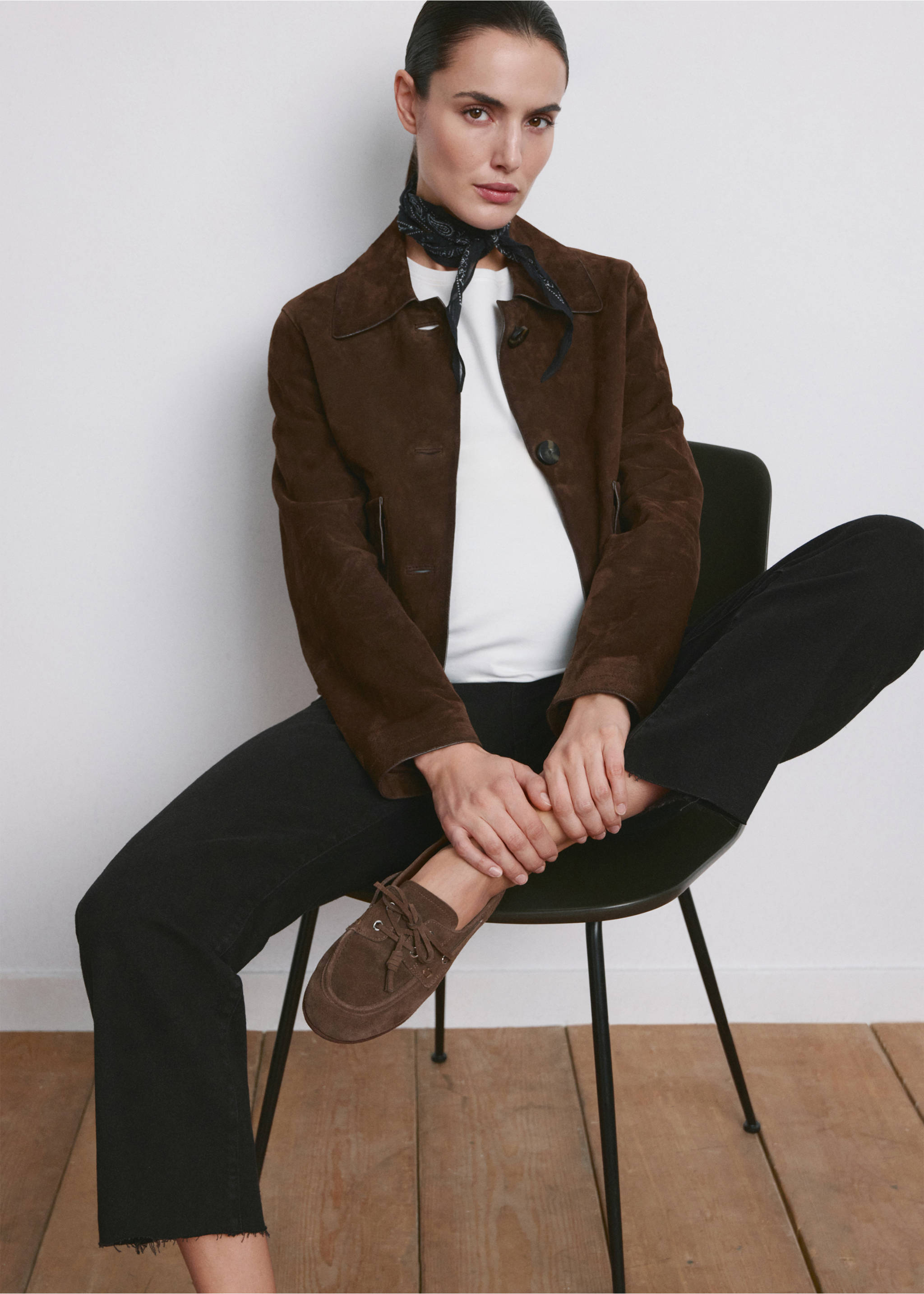 Jean de grossesse flare crop - Détail de l'article 6, Black denim. Ref: 27031280-00.