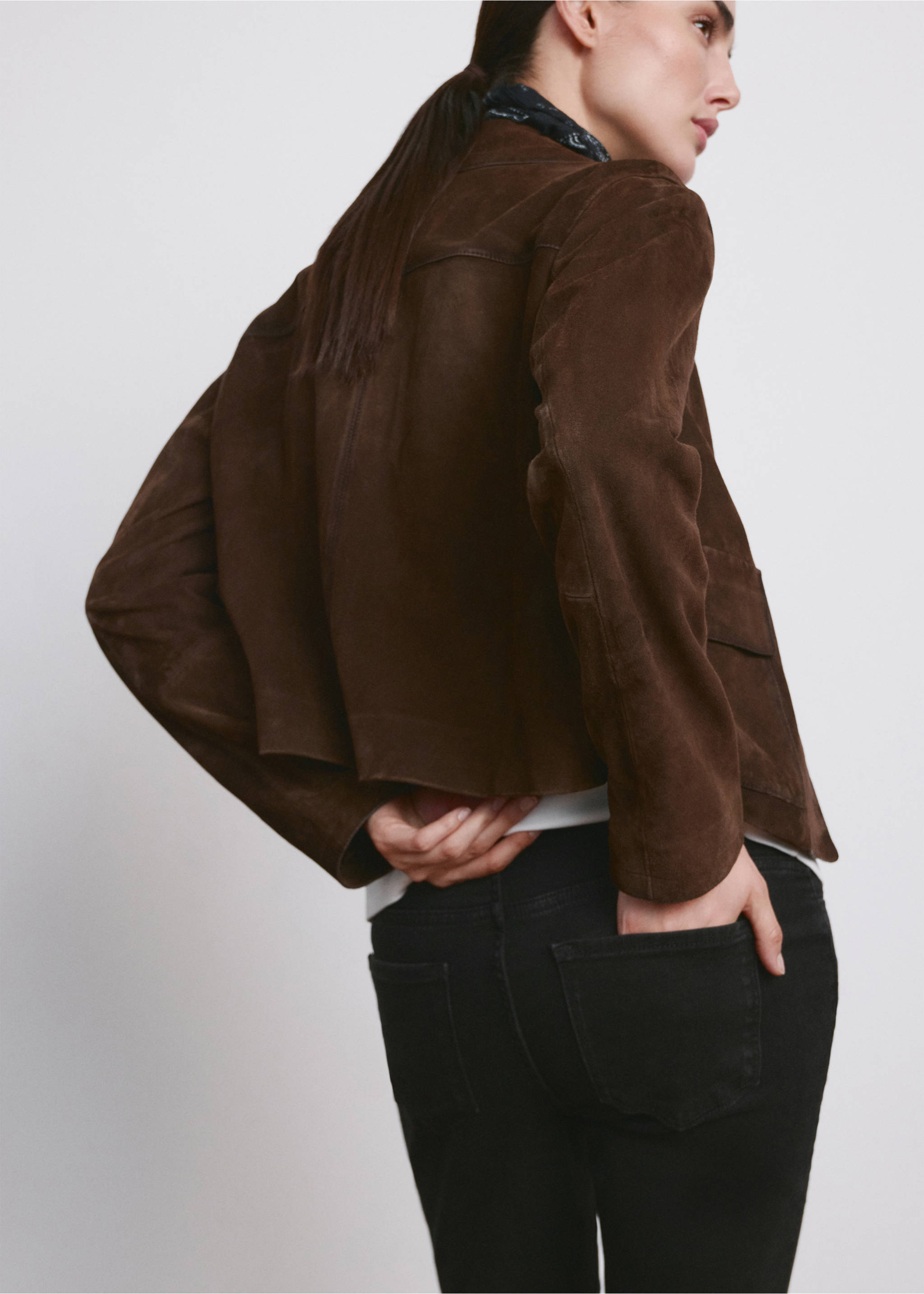 Jean de grossesse flare crop - Détail de l'article 2, Black denim. Ref: 27031280-00.