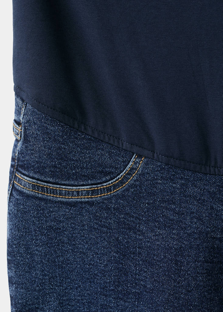 Maternity flared cropped jeans — Dark Blue