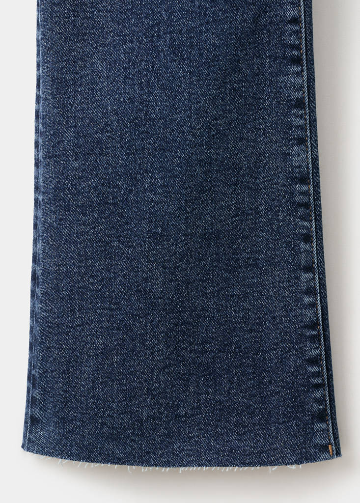 Maternity flared cropped jeans — Dark Blue