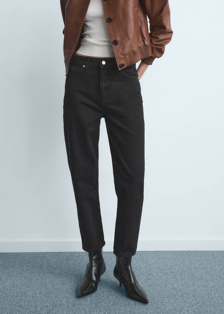 Mom2000 high-rise jeans — Black denim