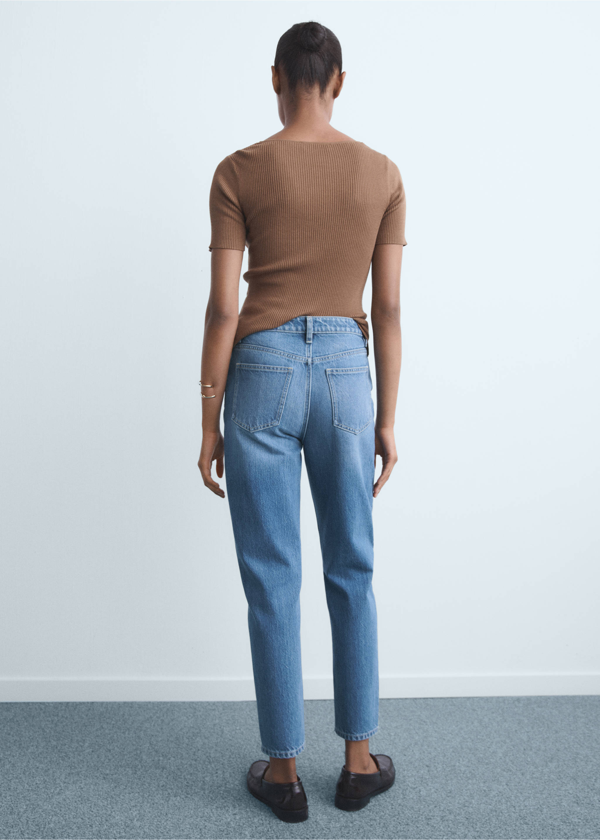 Mom2000 high-rise jeans - Reverse of the article, Medium Blue. Ref: 27031284-00.