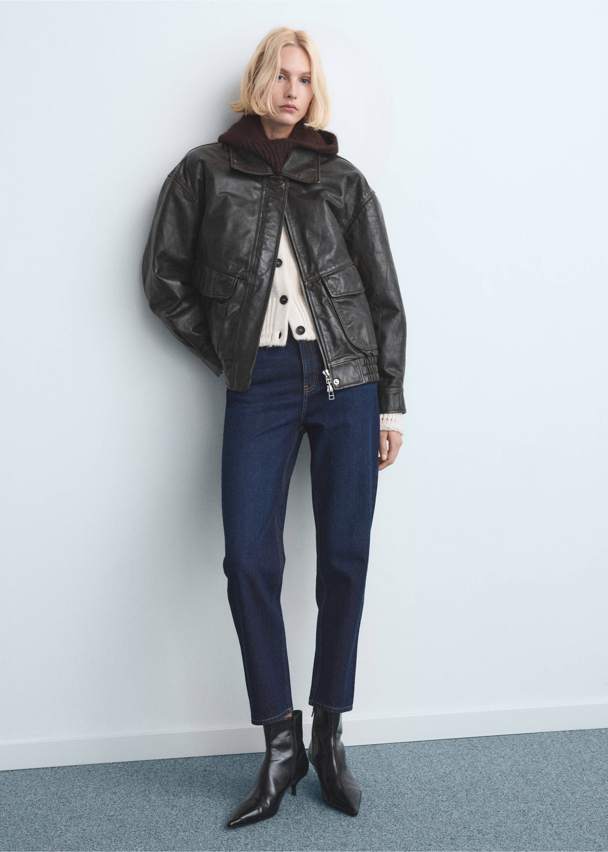 Mom2000 high-rise jeans - General plane, Dark Blue. Ref: 27031285-00.