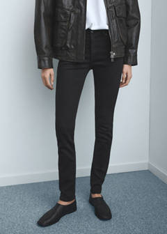 Mid-rise skinny jeans — Black denim 1