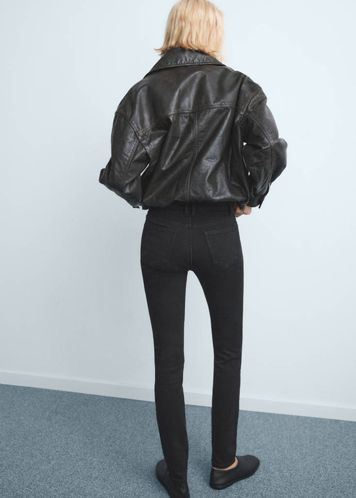 Mid-rise skinny jeans — Black denim