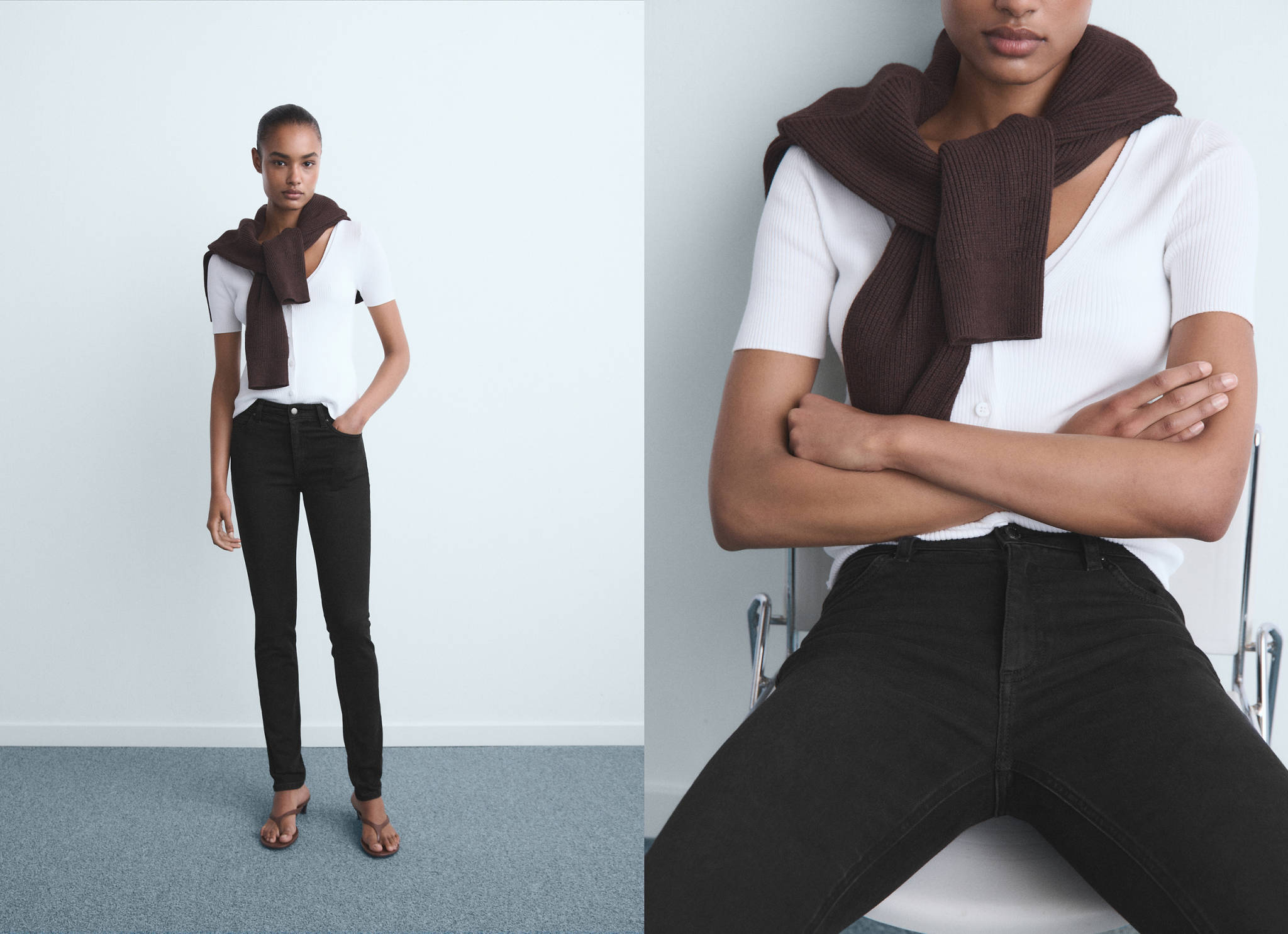 Mid-rise skinny jeans - Panoramic plane