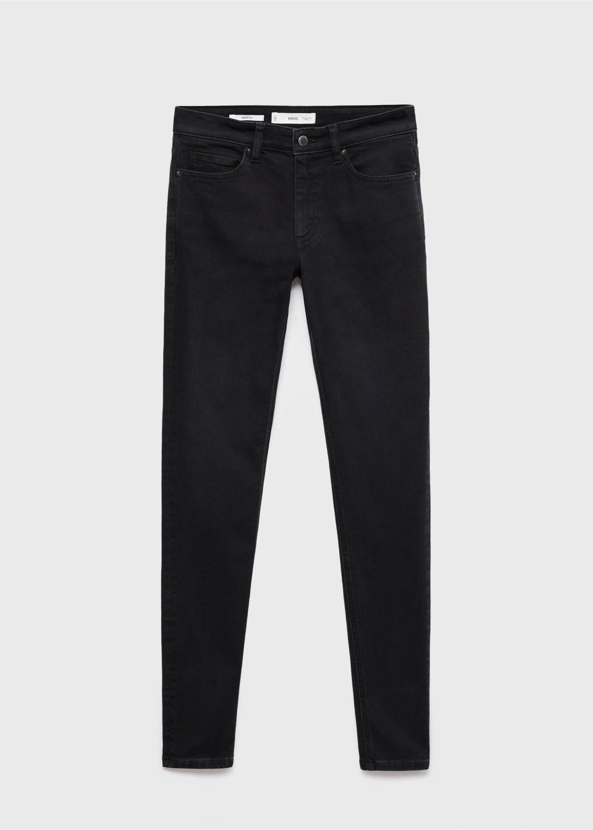 Mid-rise skinny jeans - Article without model, Black denim. Ref: 27031286-00.