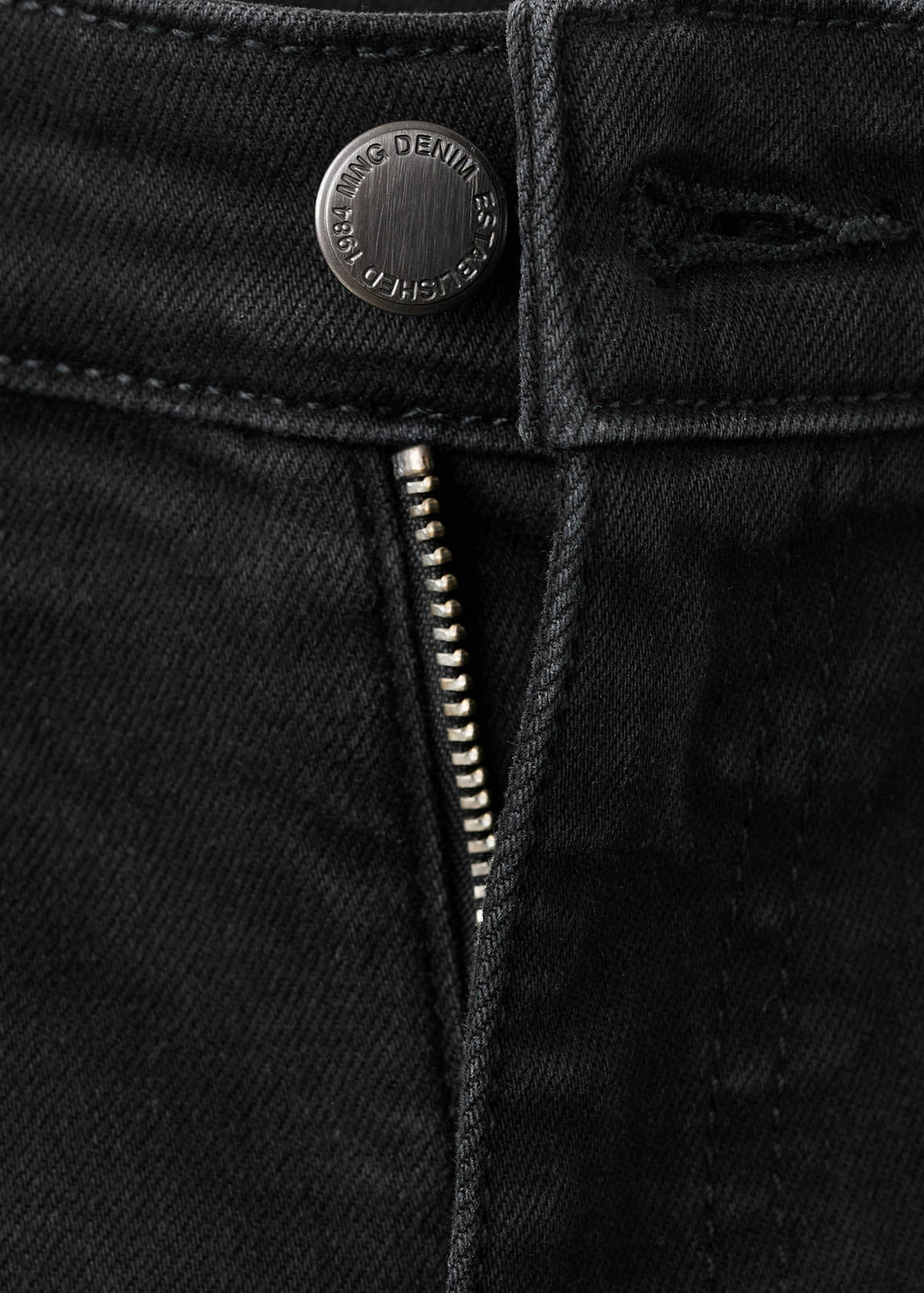 Mid-rise skinny jeans — Black denim