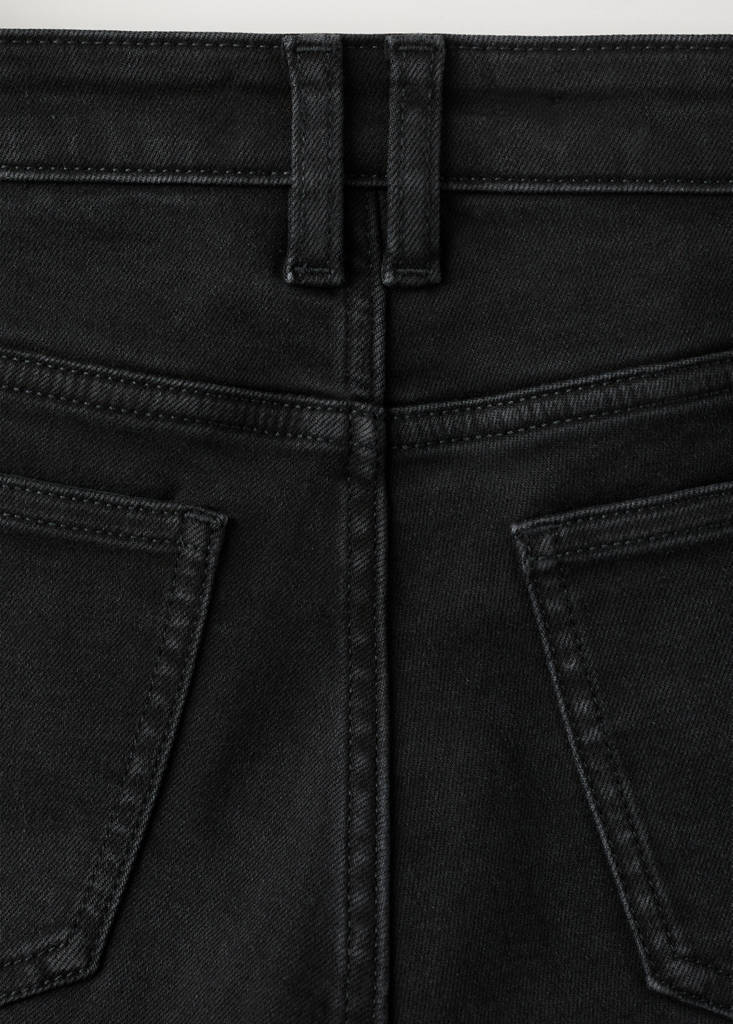 Mid-rise skinny jeans — Black denim
