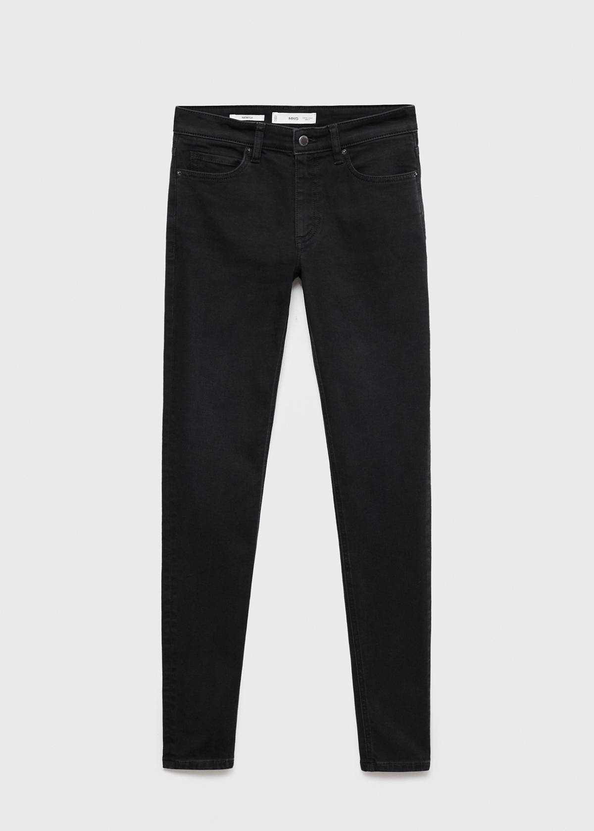 Mid-rise skinny jeans — Black denim