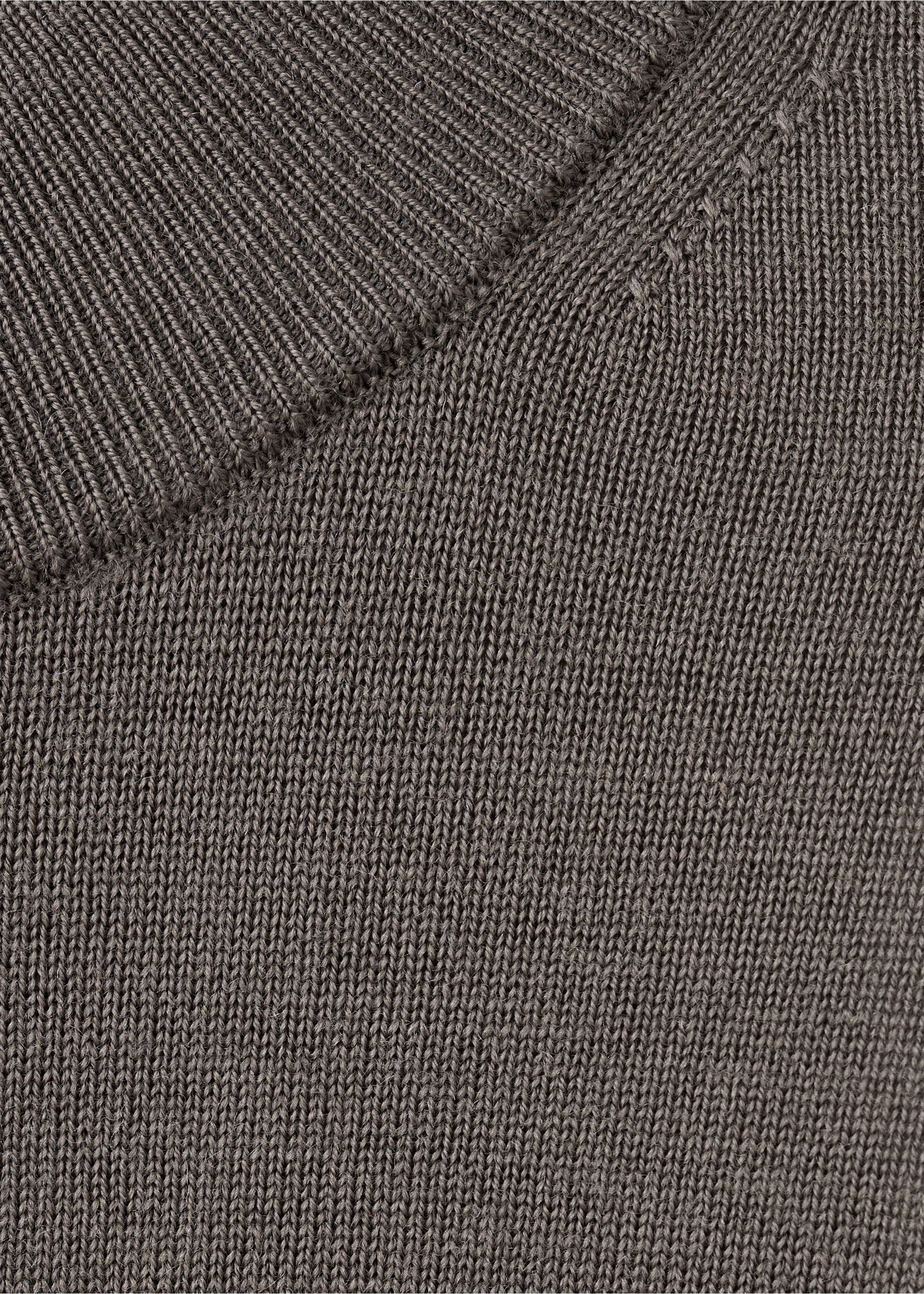 Jersey 100% lana cuello alto - Detalle del artículo 8, Marrón medio. Ref: 27031287-00.