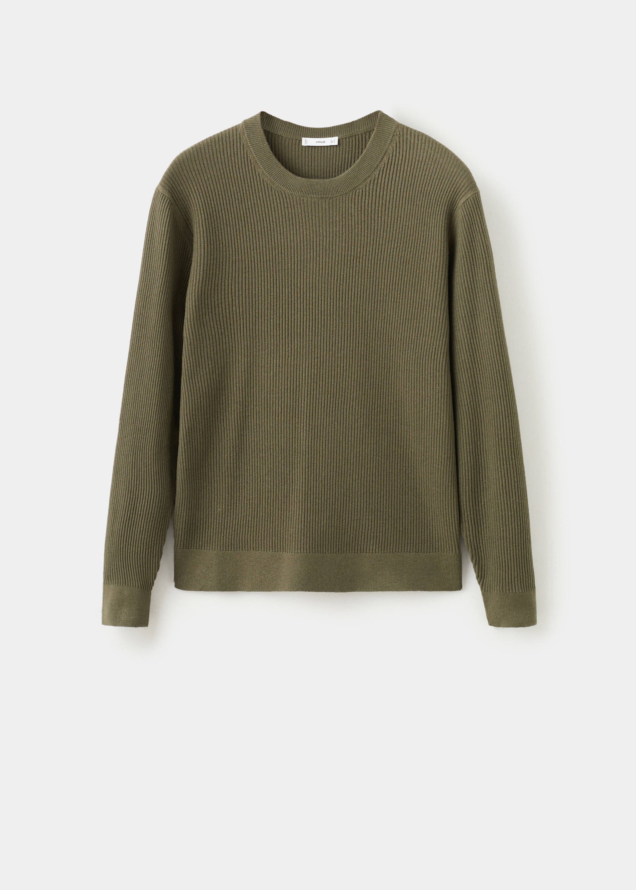 Fine rib-knit cotton sweater - Article without model