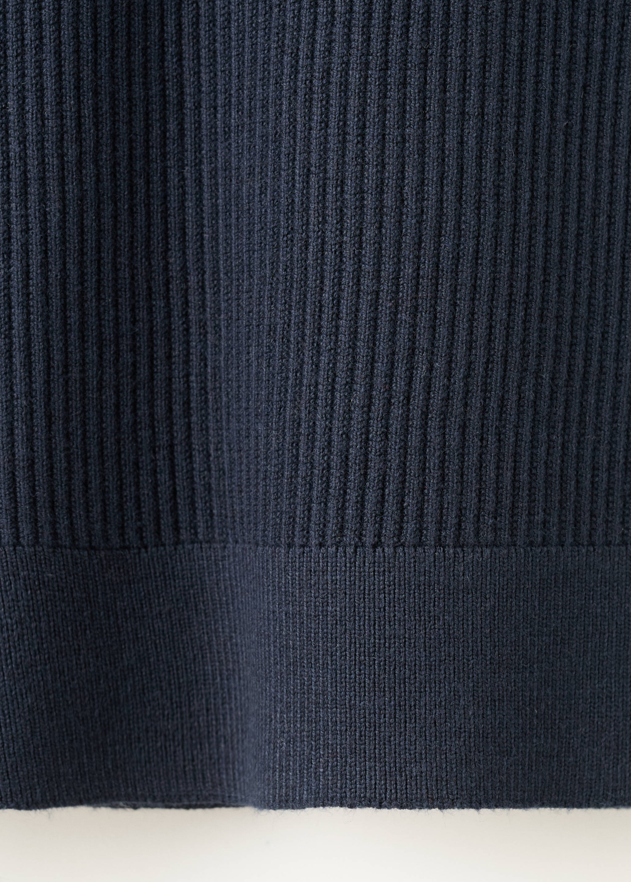 Fine rib-knit cotton sweater - Details of the article 0