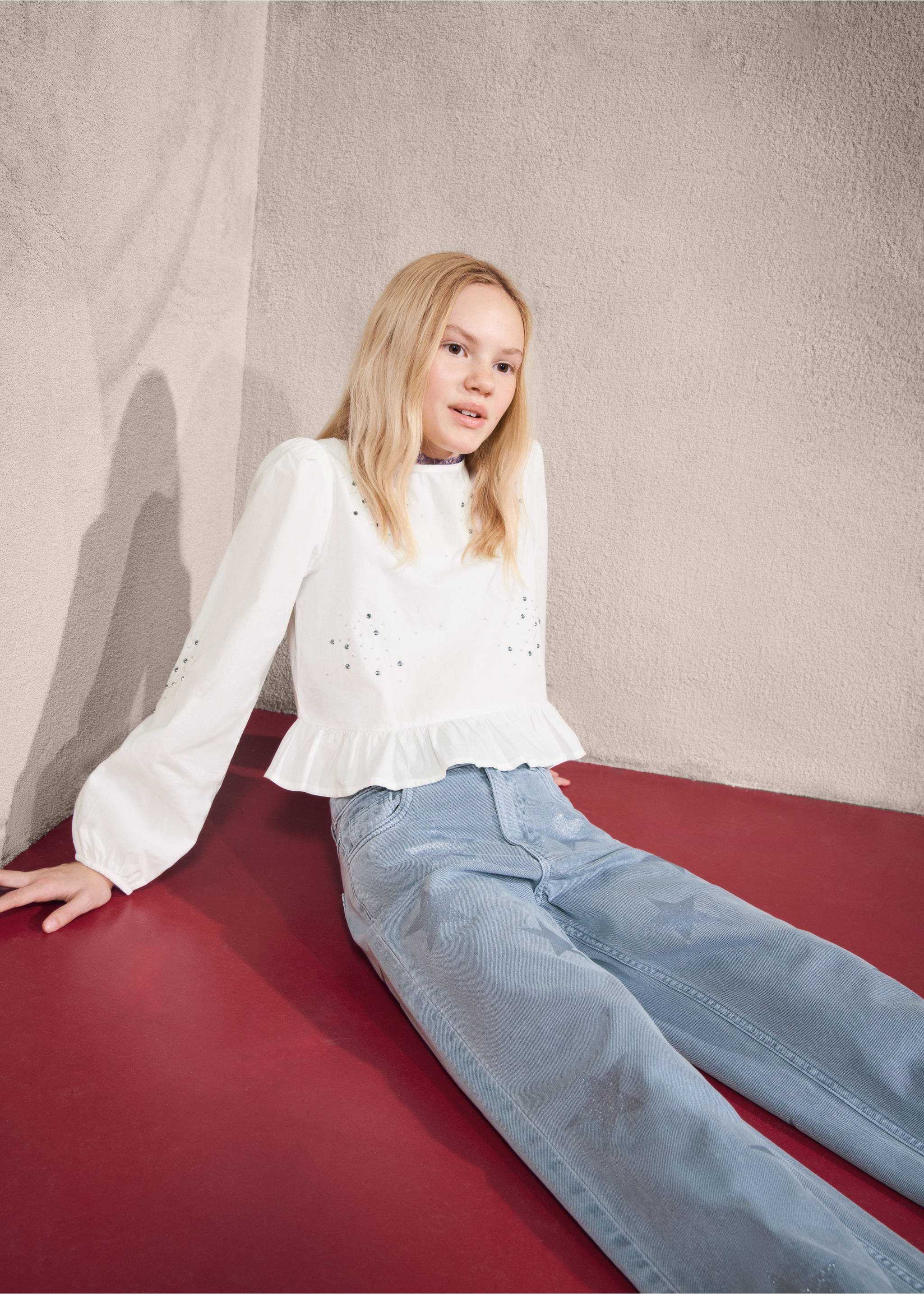 Jeans estrellas brillo - Detalle del artículo 5, Azul. Ref: 27031289-00.