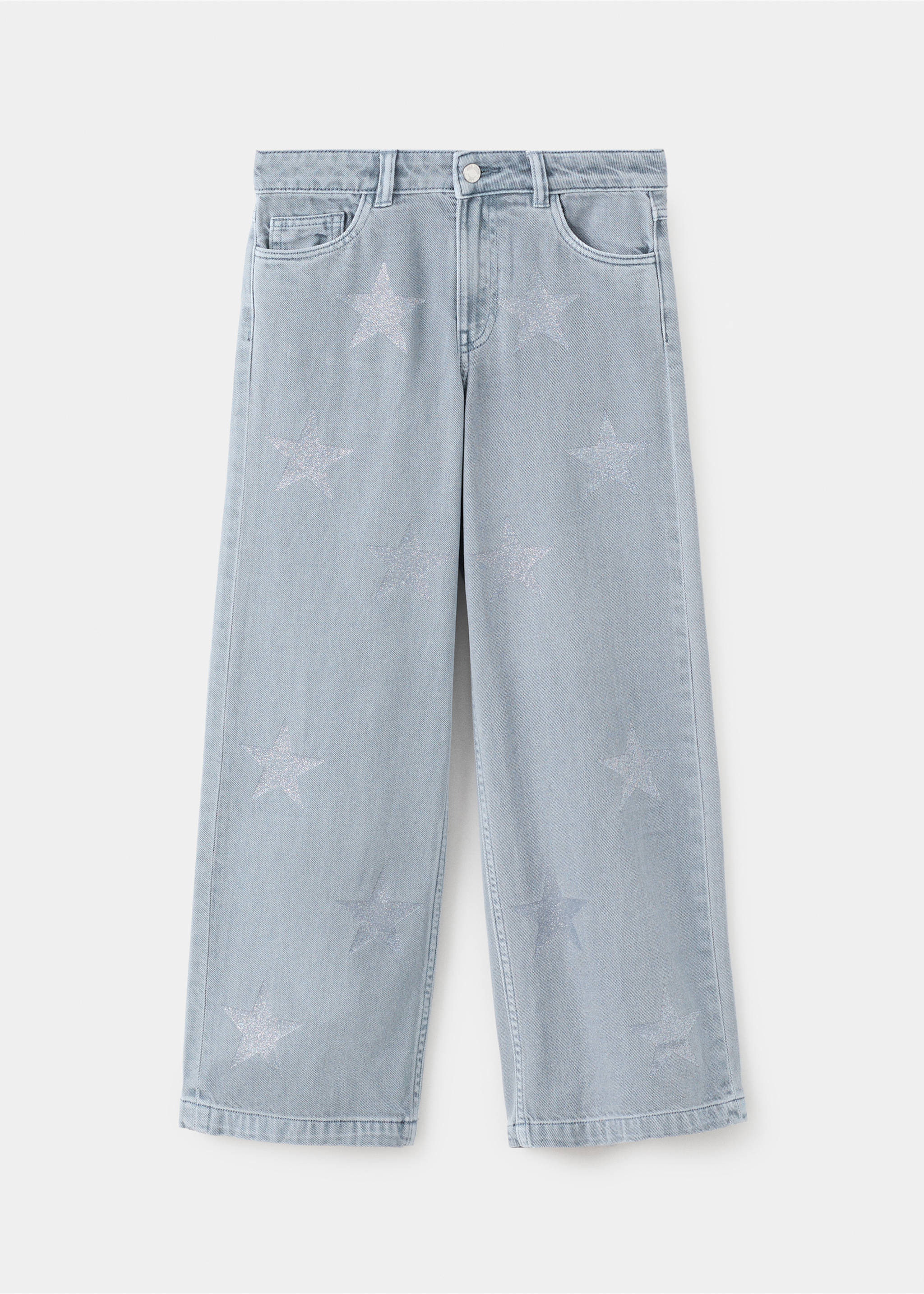 Jeans with glitter star detailing - Article without model, Blue. Ref: 27031289-00.