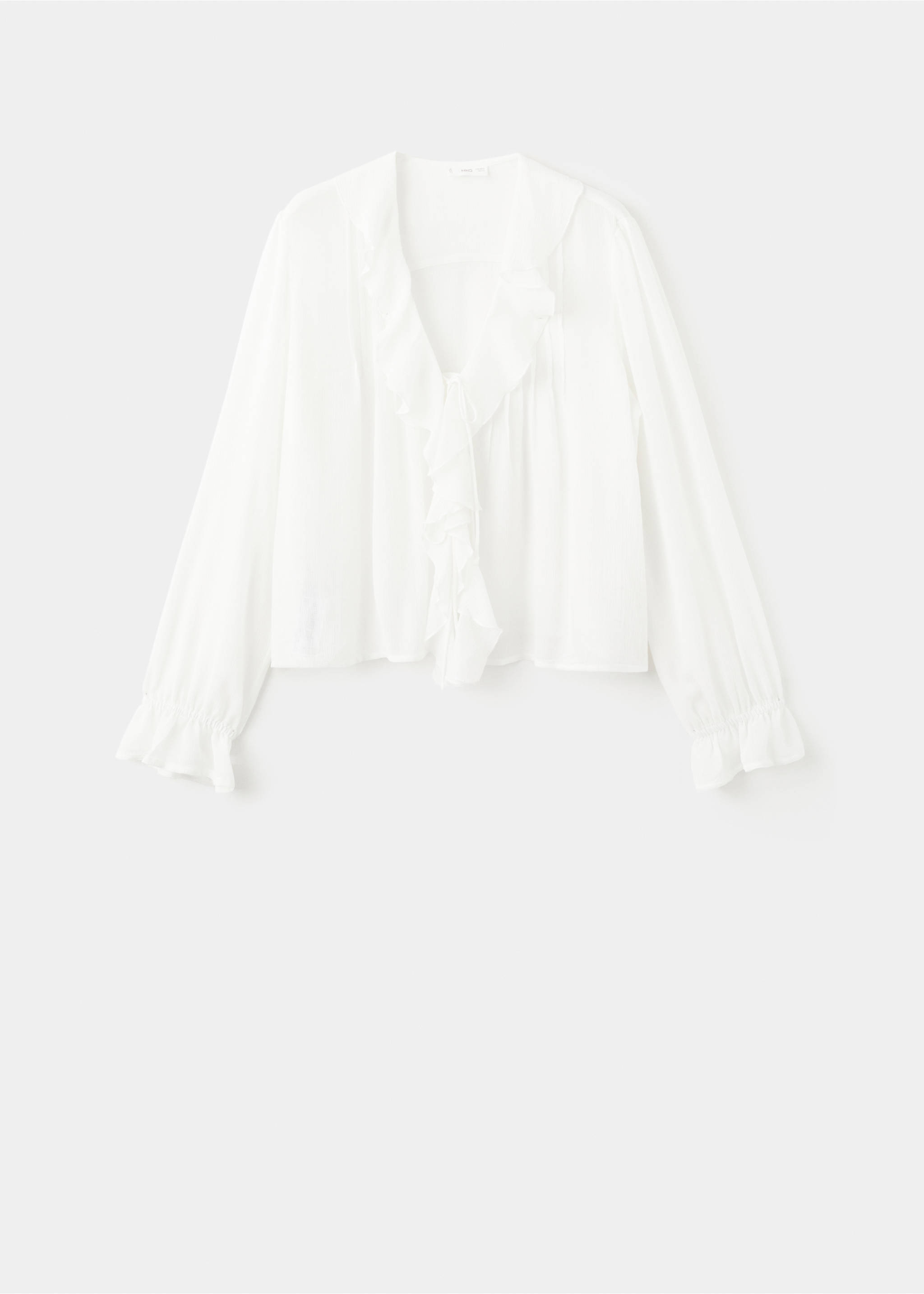 Fluid ruffled blouse - Article without model, Off White. Ref: 27031290-00.