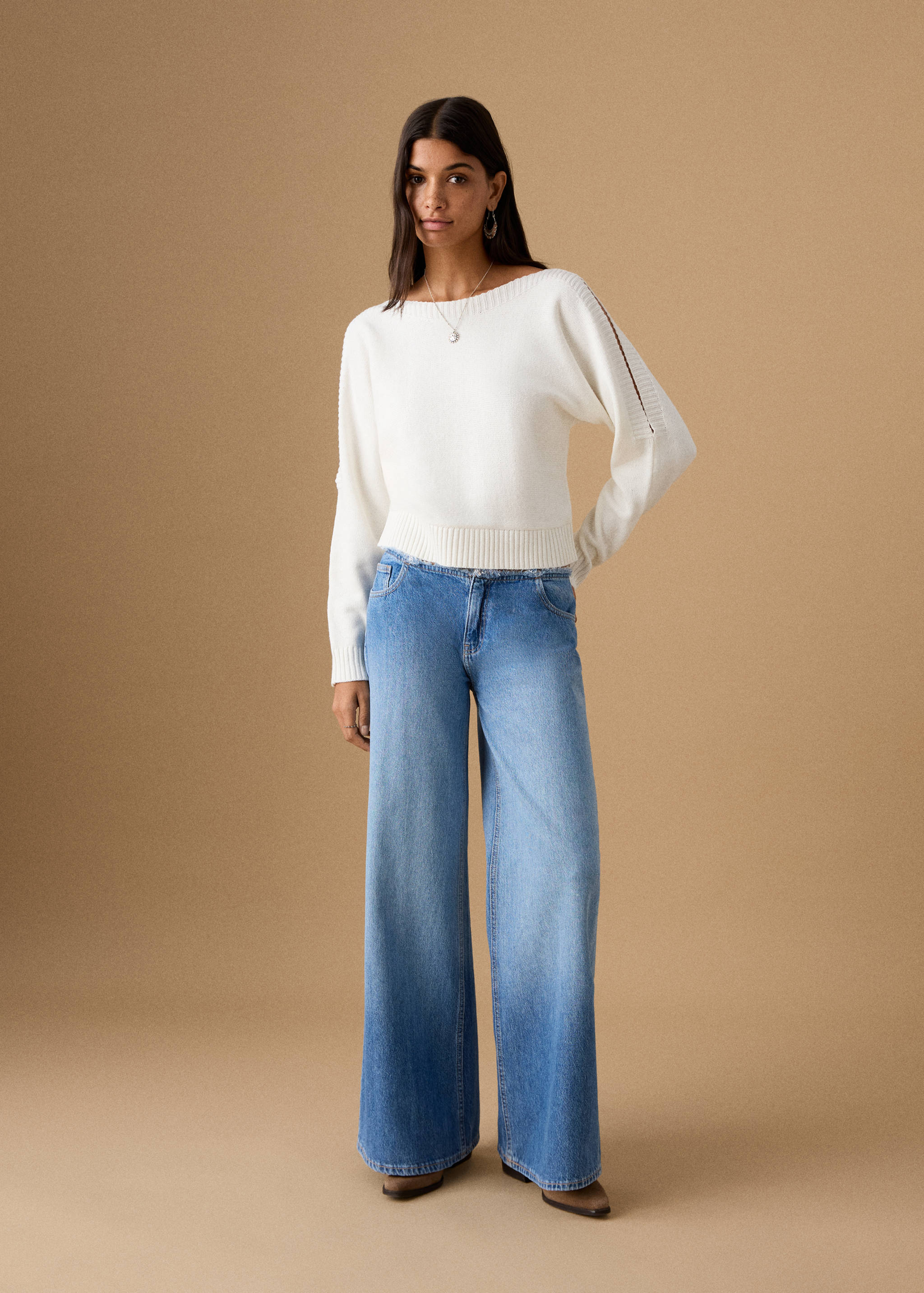 Pull en maille à découpe - Plan général