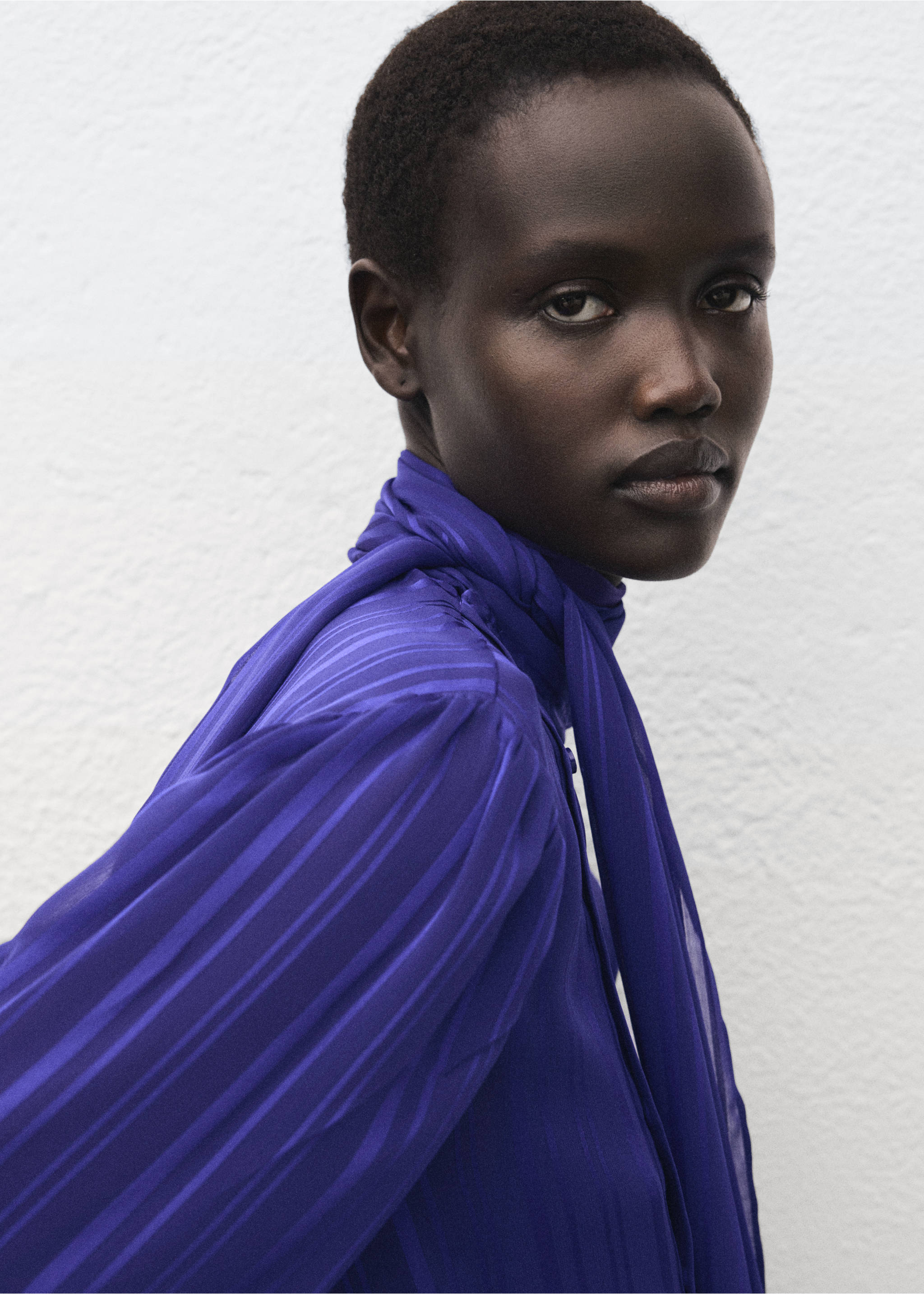 Blusa rayas fular - Detalle del artículo 1, Azul. Ref: 27031293-00.